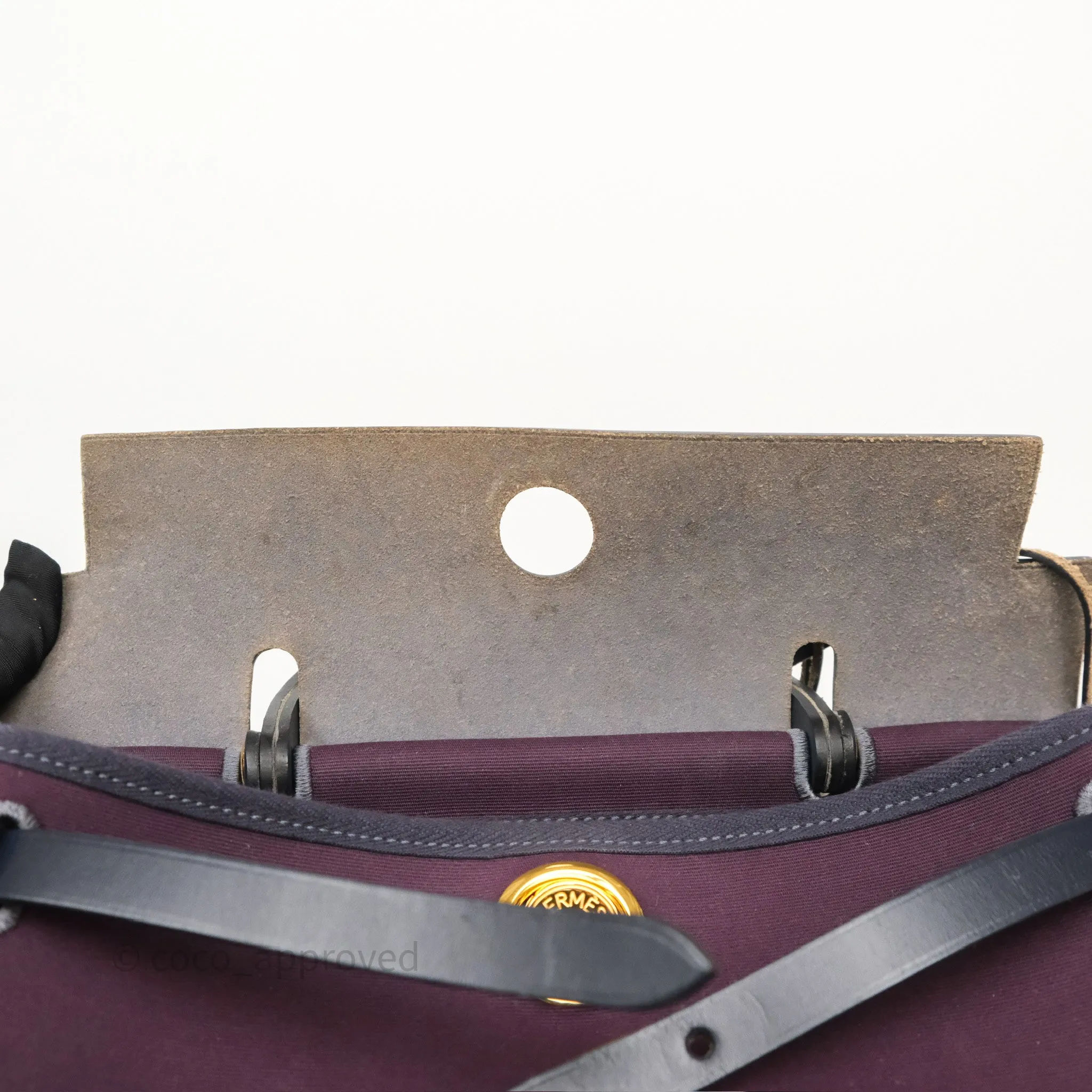 Herms Herbag Zip 31 Retourne Cassis Bleu Indigo
