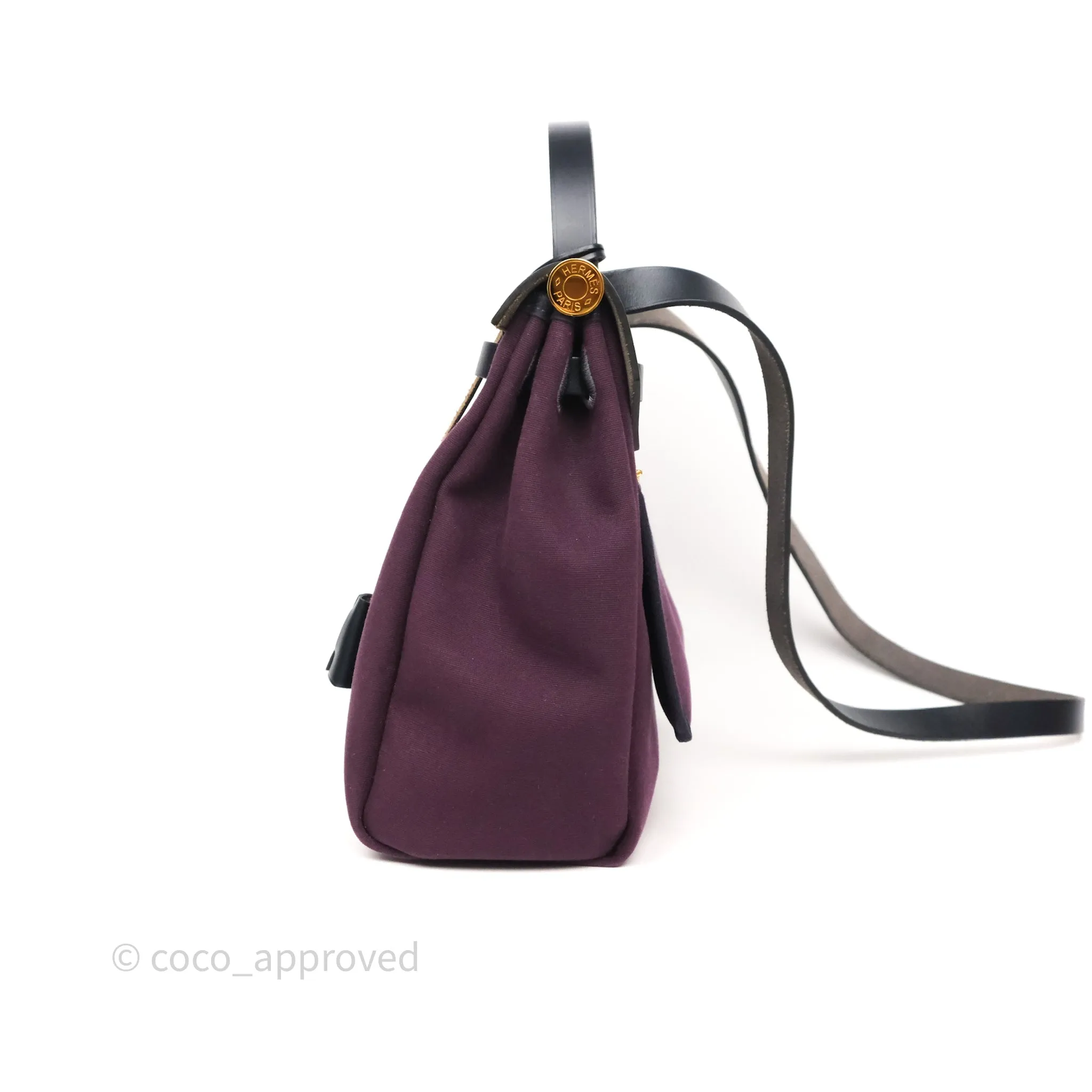 Herms Herbag Zip 31 Retourne Cassis Bleu Indigo