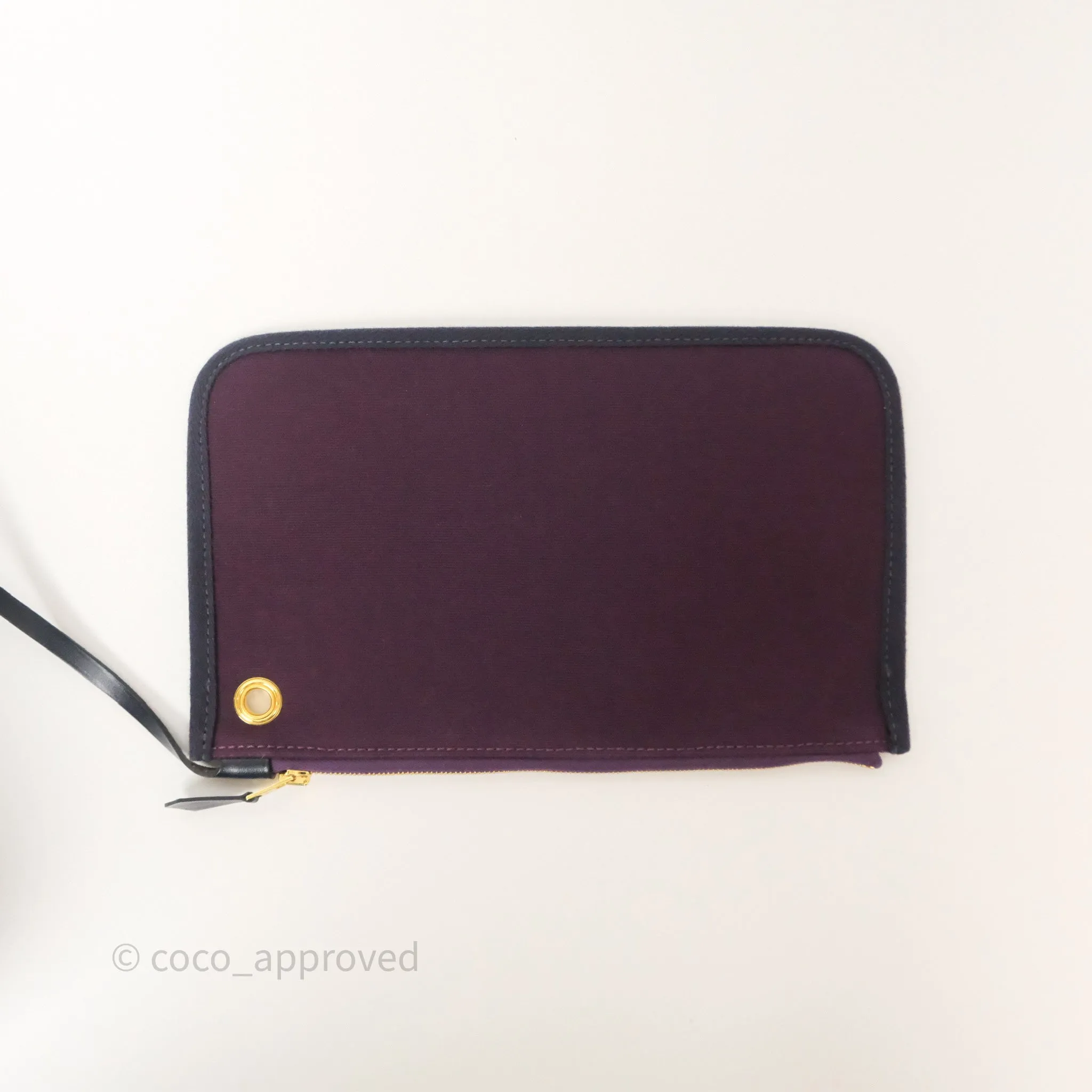 Herms Herbag Zip 31 Retourne Cassis Bleu Indigo