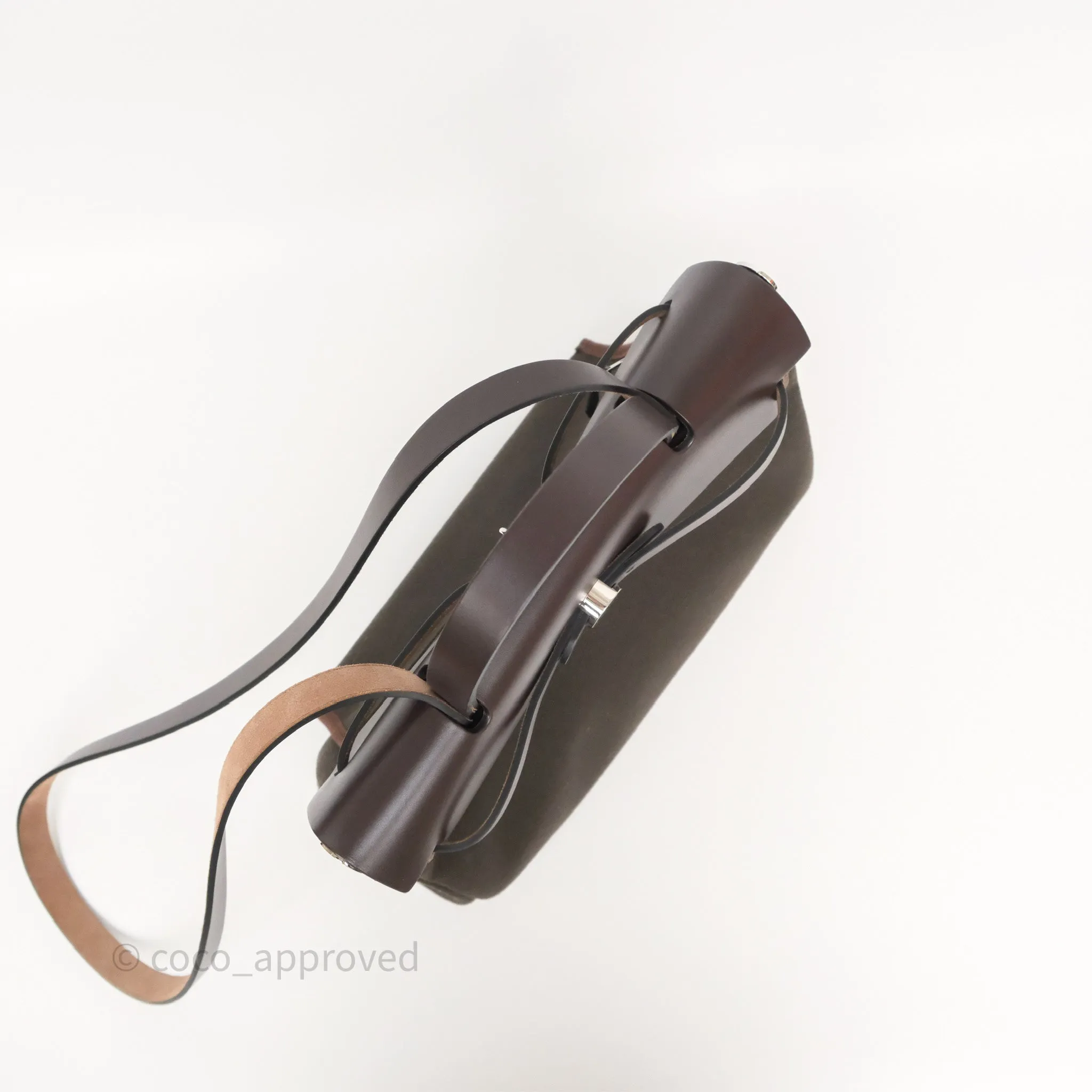 Herms Herbag Zip 31 Retourne Dark Bronze Ebene Palladium Hardware