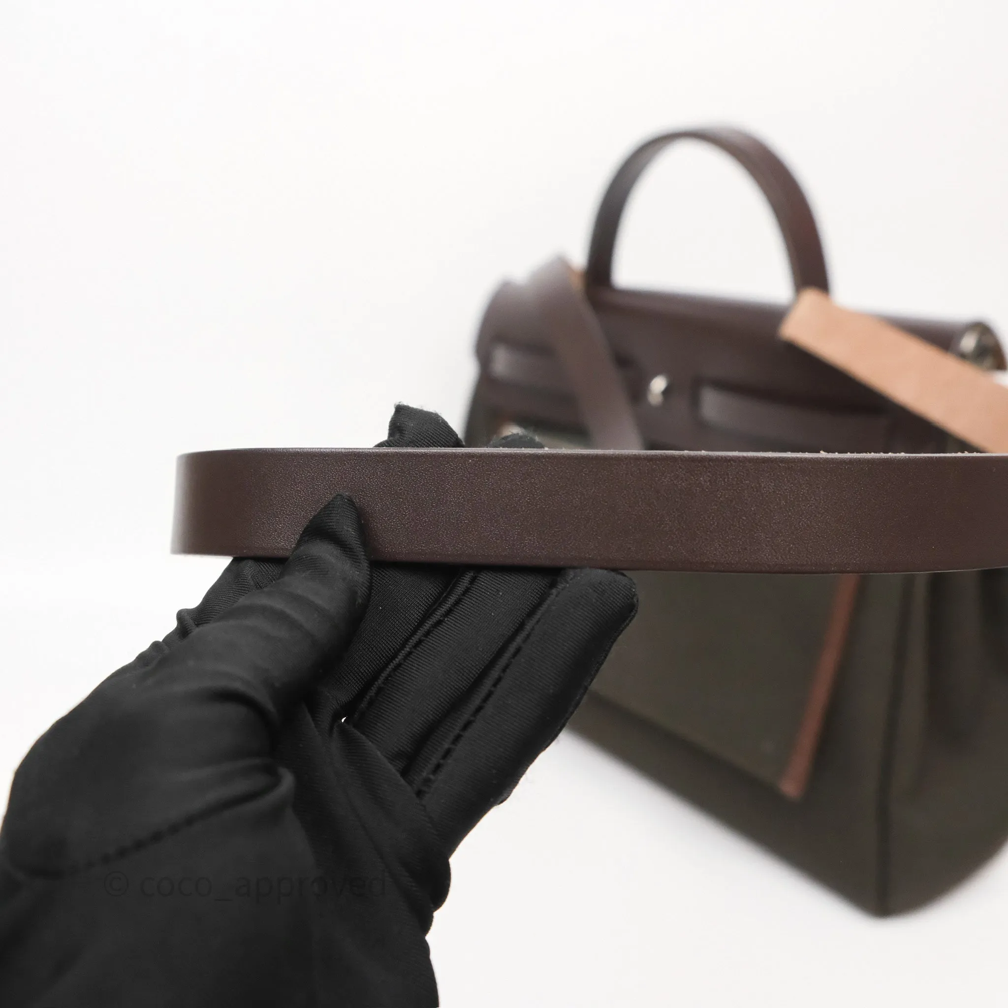 Herms Herbag Zip 31 Retourne Dark Bronze Ebene Palladium Hardware