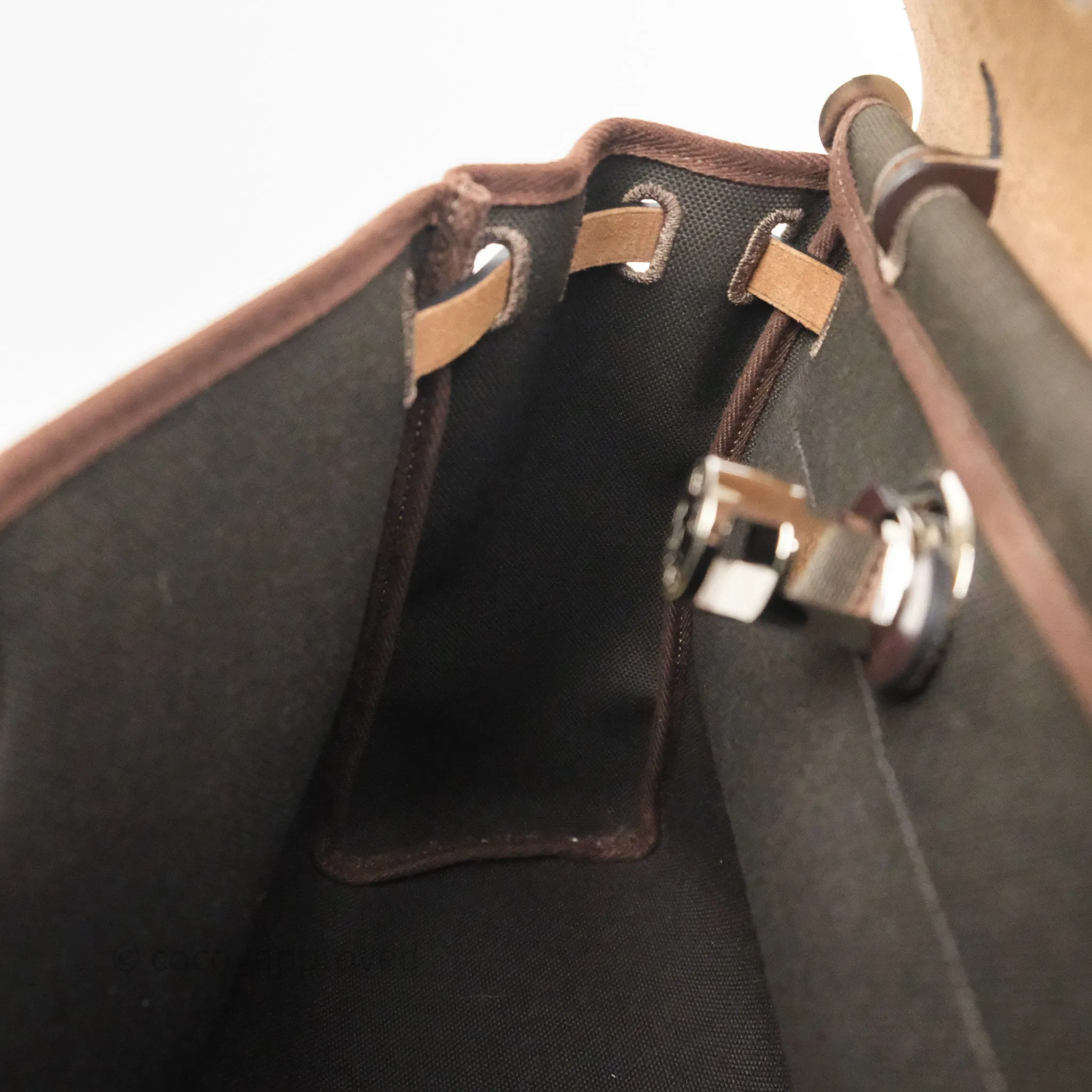 Herms Herbag Zip 31 Retourne Dark Bronze Ebene Palladium Hardware