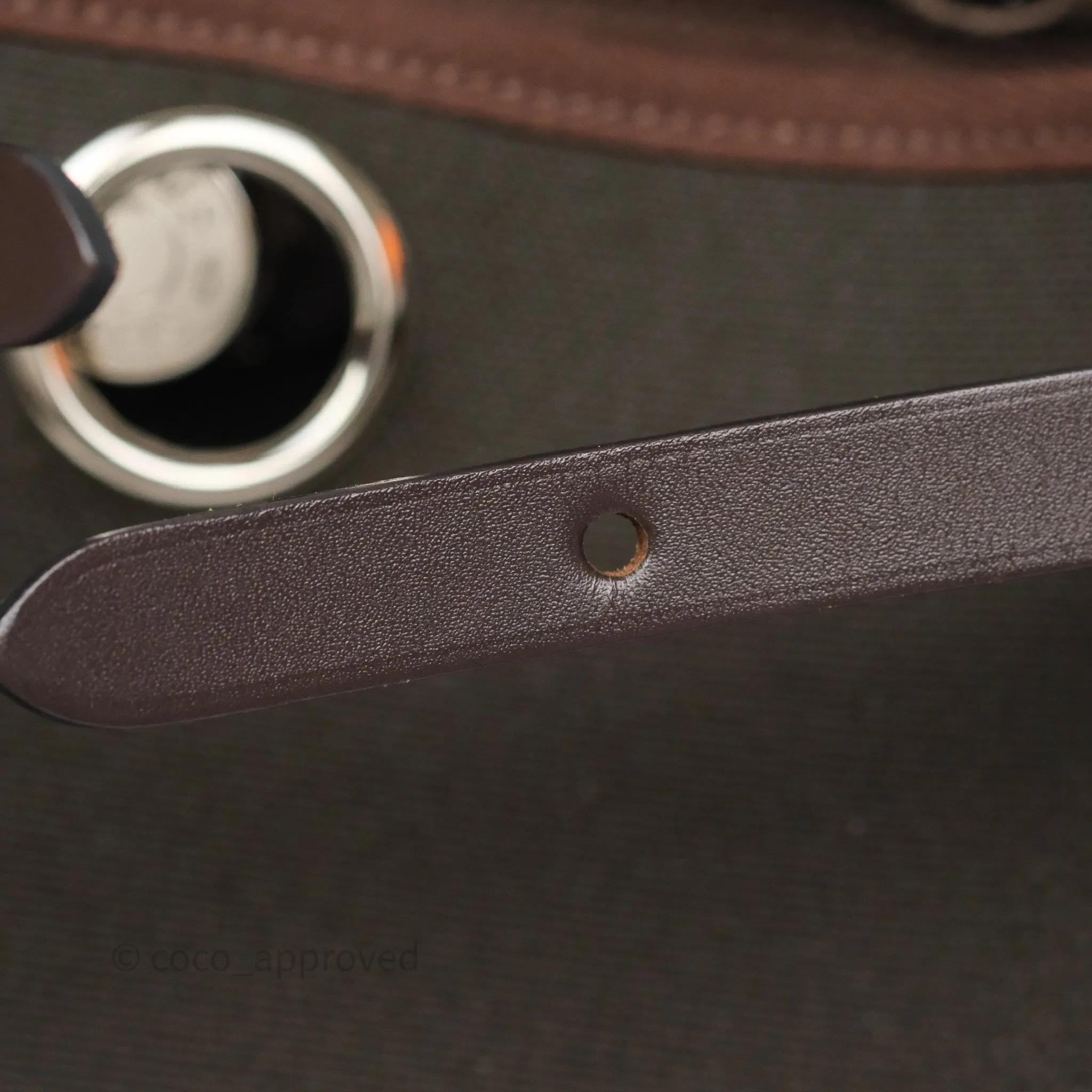 Herms Herbag Zip 31 Retourne Dark Bronze Ebene Palladium Hardware
