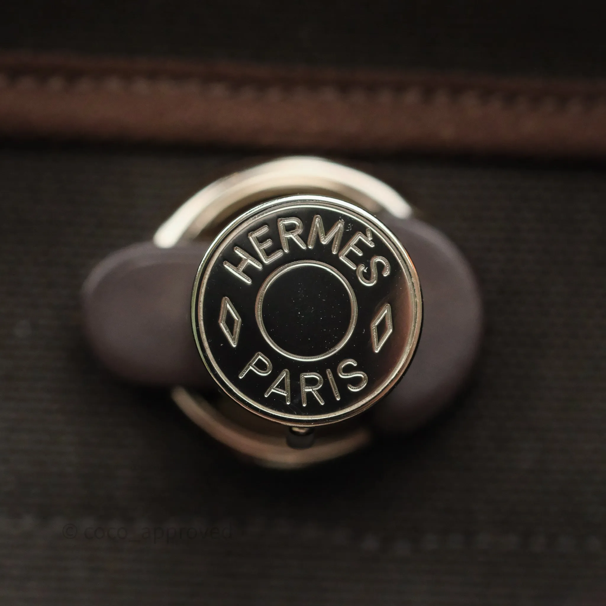 Herms Herbag Zip 31 Retourne Dark Bronze Ebene Palladium Hardware