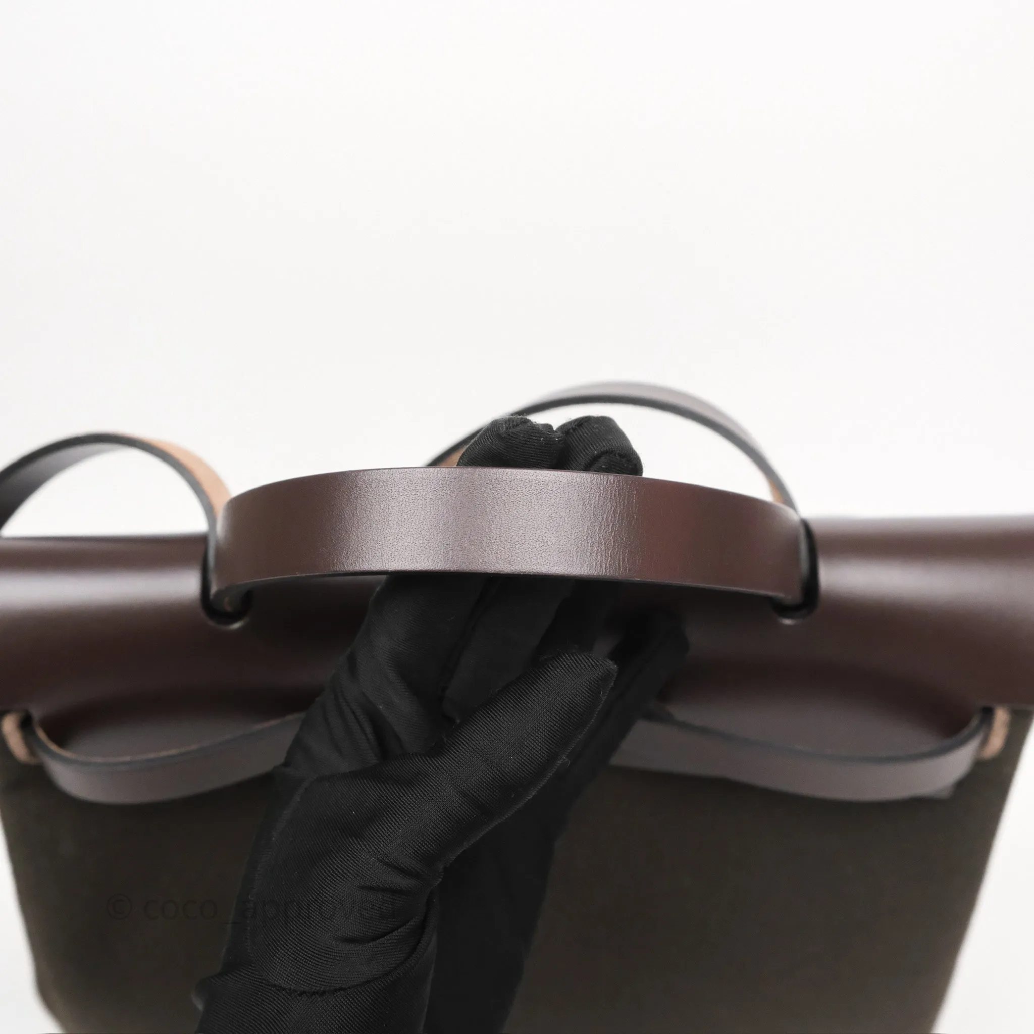 Herms Herbag Zip 31 Retourne Dark Bronze Ebene Palladium Hardware