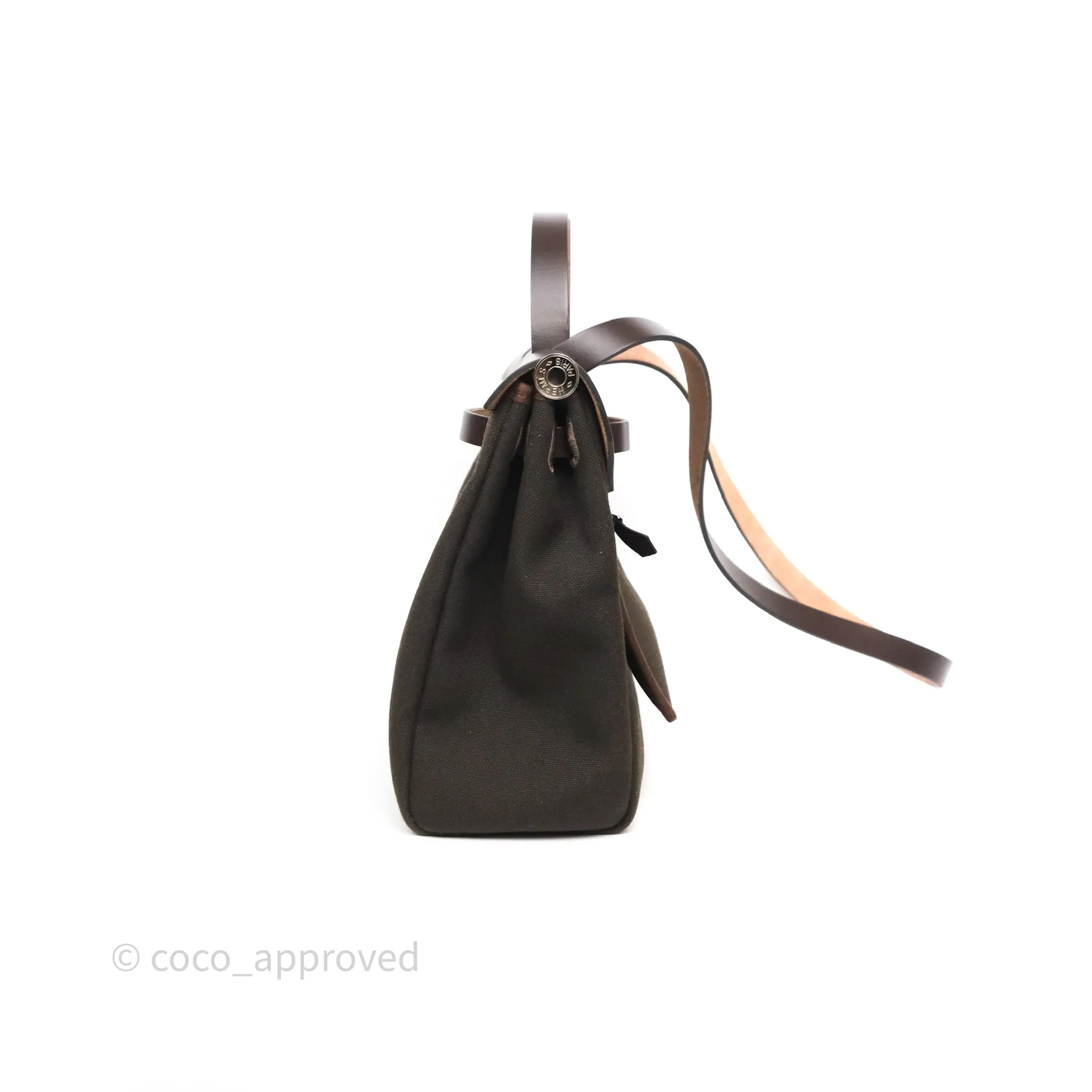 Herms Herbag Zip 31 Retourne Dark Bronze Ebene Palladium Hardware
