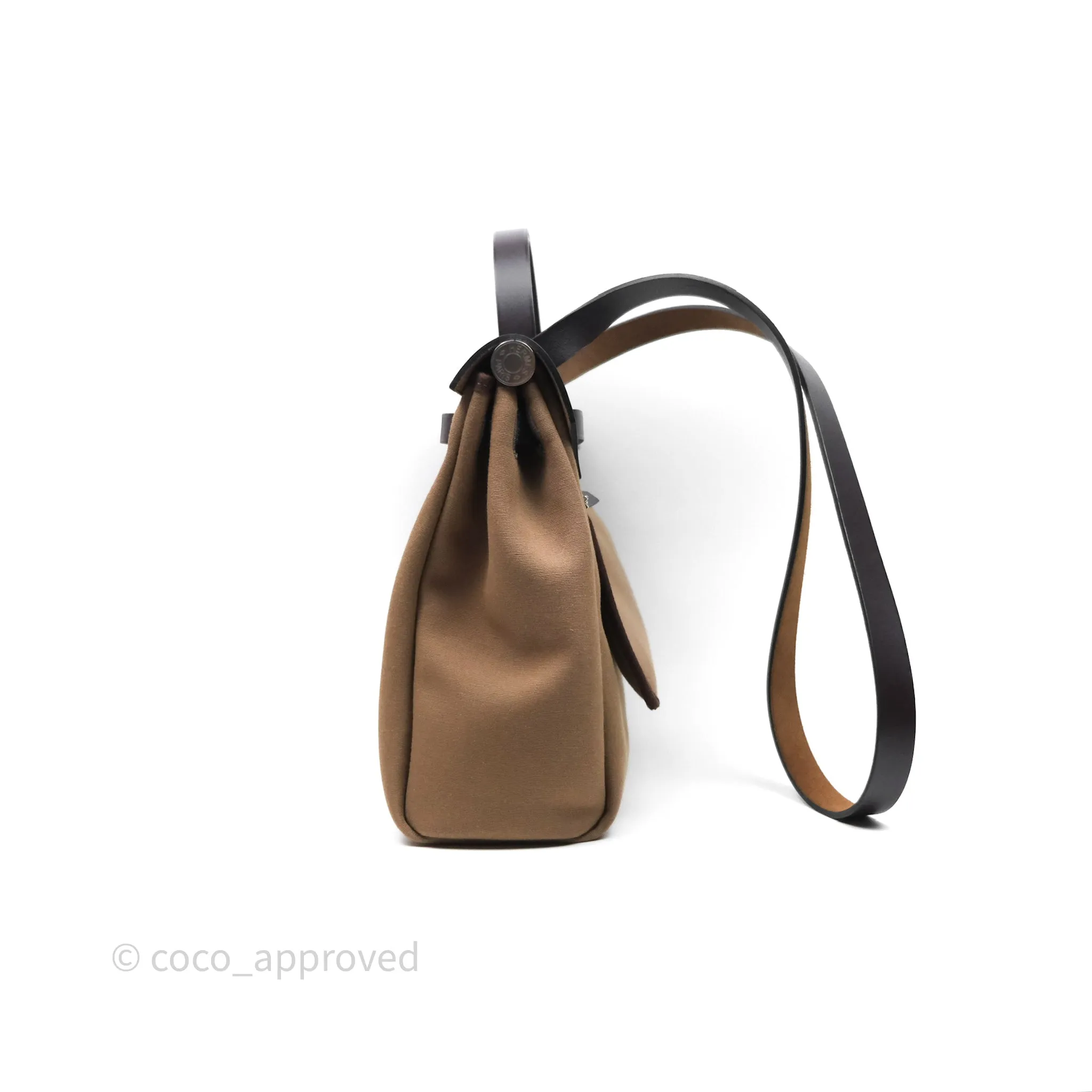 Herms Herbag Zip 31 Retourne Etoupe 18/ Ebene 46 Canvas Palladium Hardware