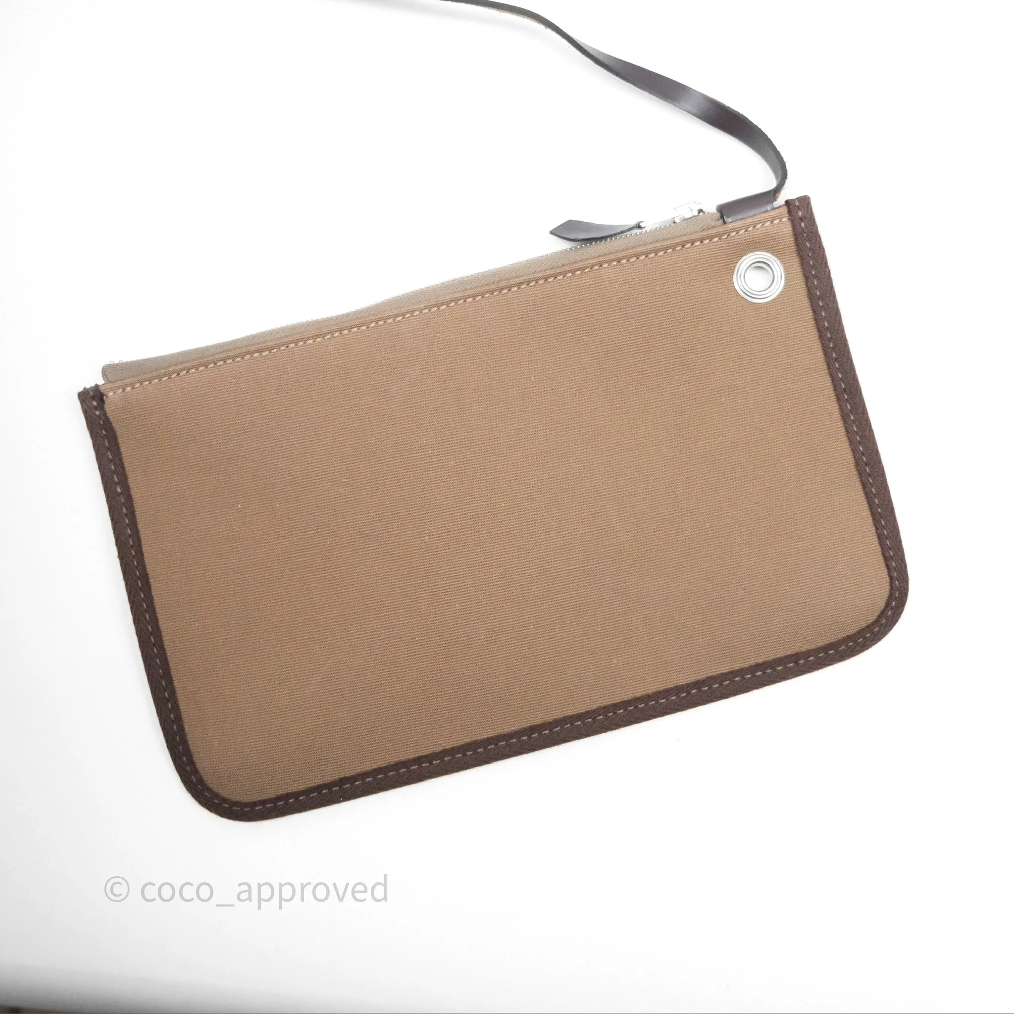 Herms Herbag Zip 31 Retourne Etoupe 18/ Ebene 46 Canvas Palladium Hardware