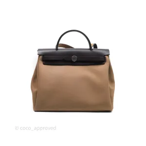 Herms Herbag Zip 31 Retourne Etoupe 18/ Ebene 46 Canvas Palladium Hardware