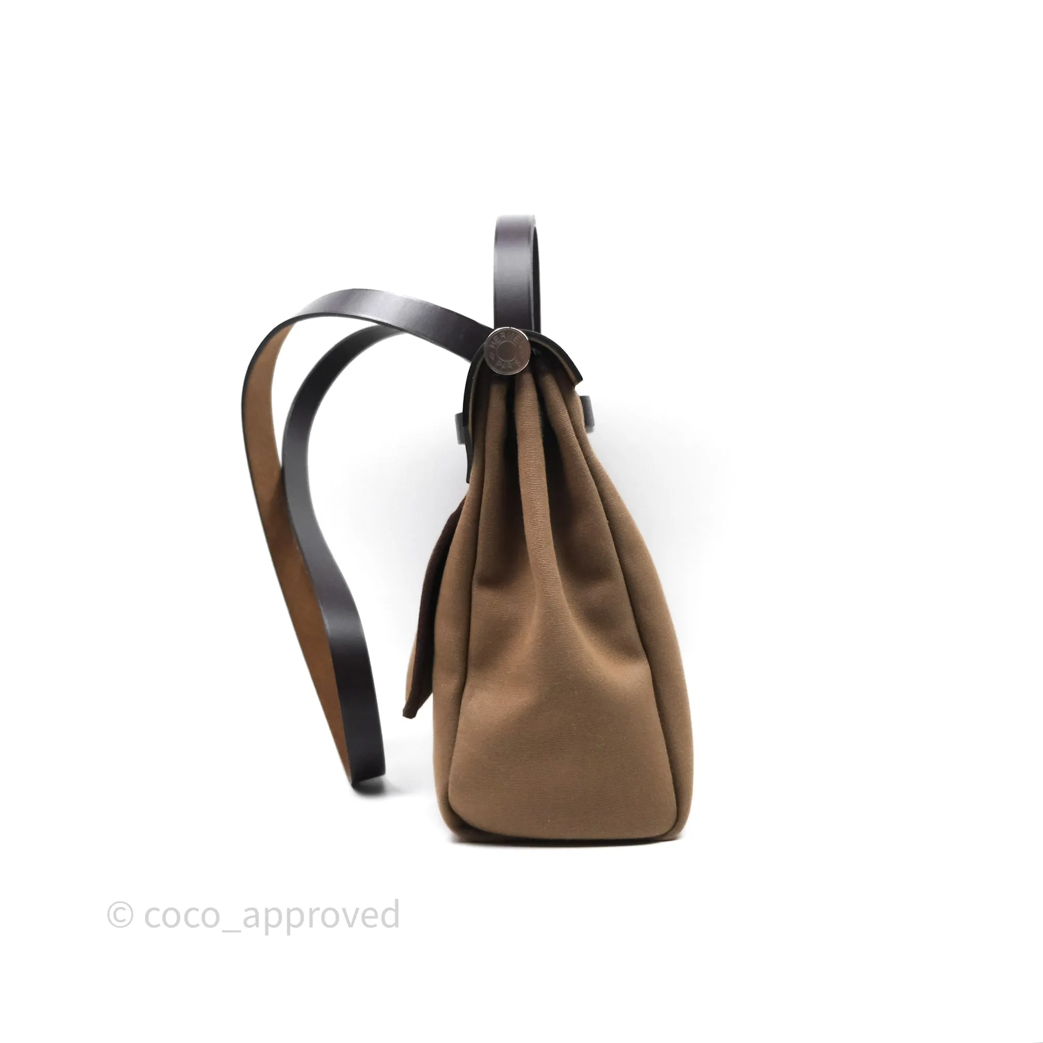Herms Herbag Zip 31 Retourne Etoupe 18/ Ebene 46 Canvas Palladium Hardware