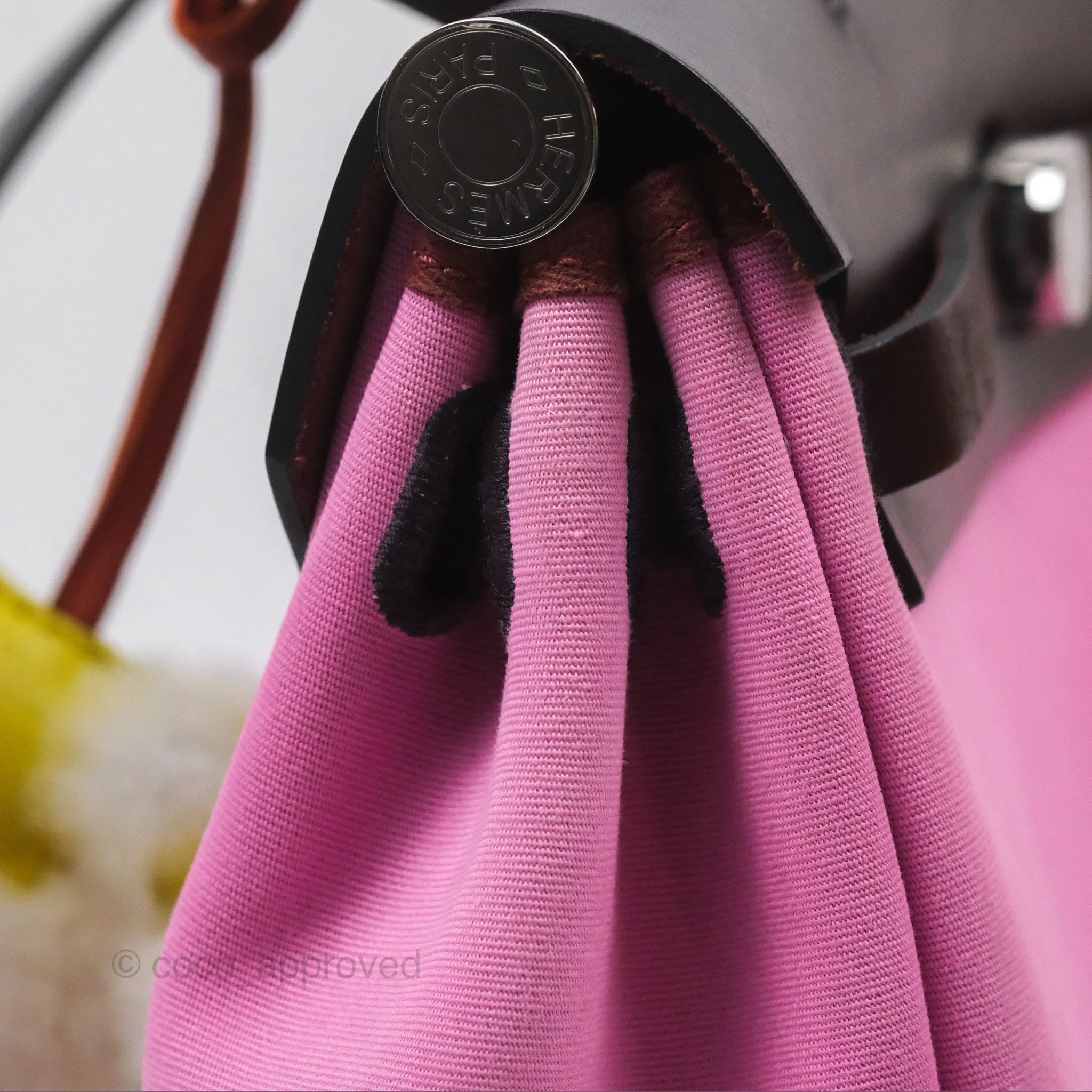Herms Herbag Zip 31 Retourne Rose Bubblegum L4/ Rubis B5 Canvas Palladium Hardware