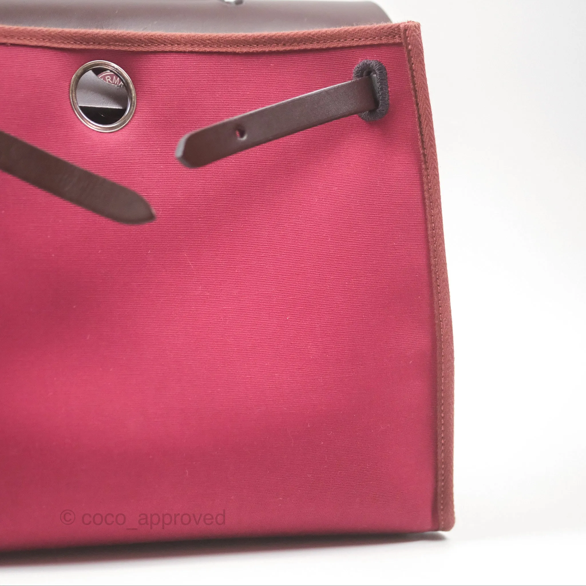 Herms Herbag Zip 31 Retourne Rose Bubblegum L4/ Rubis B5 Canvas Palladium Hardware
