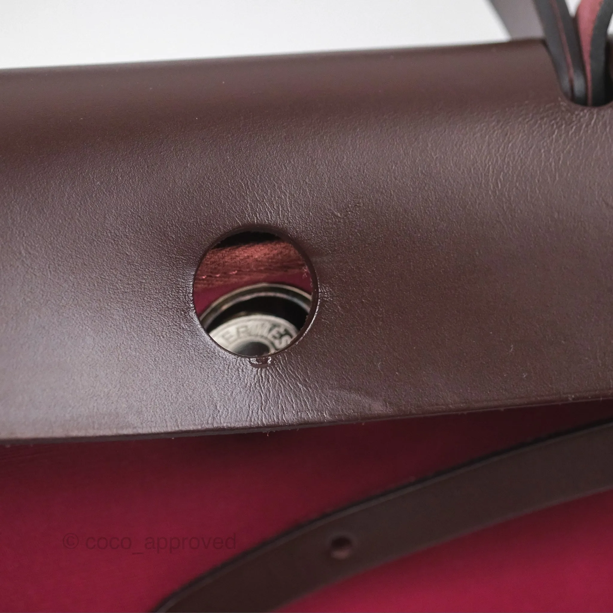 Herms Herbag Zip 31 Retourne Rose Bubblegum L4/ Rubis B5 Canvas Palladium Hardware