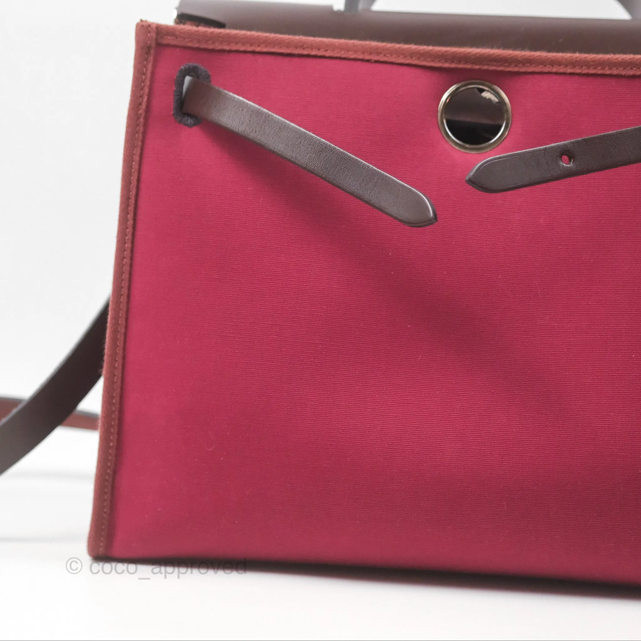 Herms Herbag Zip 31 Retourne Rose Bubblegum L4/ Rubis B5 Canvas Palladium Hardware