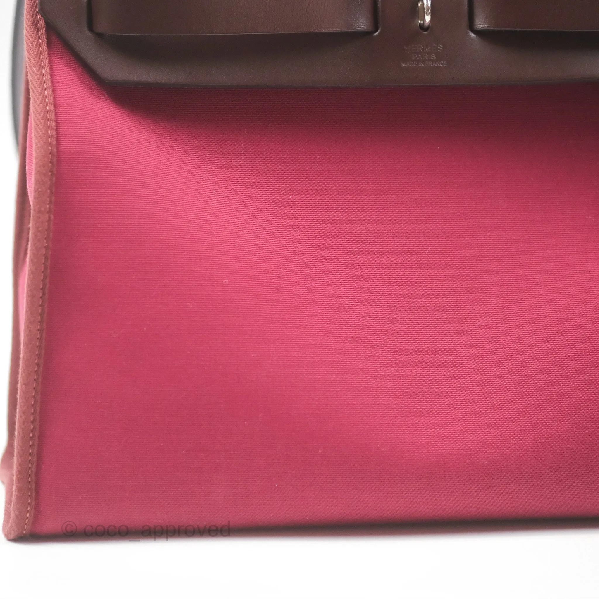 Herms Herbag Zip 31 Retourne Rose Bubblegum L4/ Rubis B5 Canvas Palladium Hardware