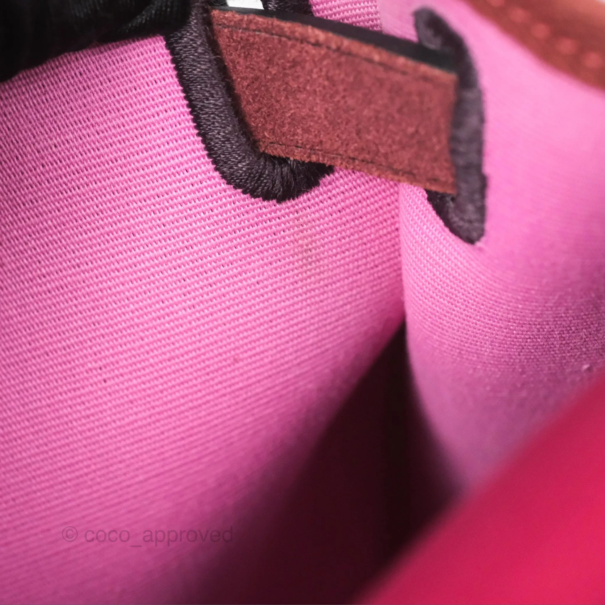 Herms Herbag Zip 31 Retourne Rose Bubblegum L4/ Rubis B5 Canvas Palladium Hardware