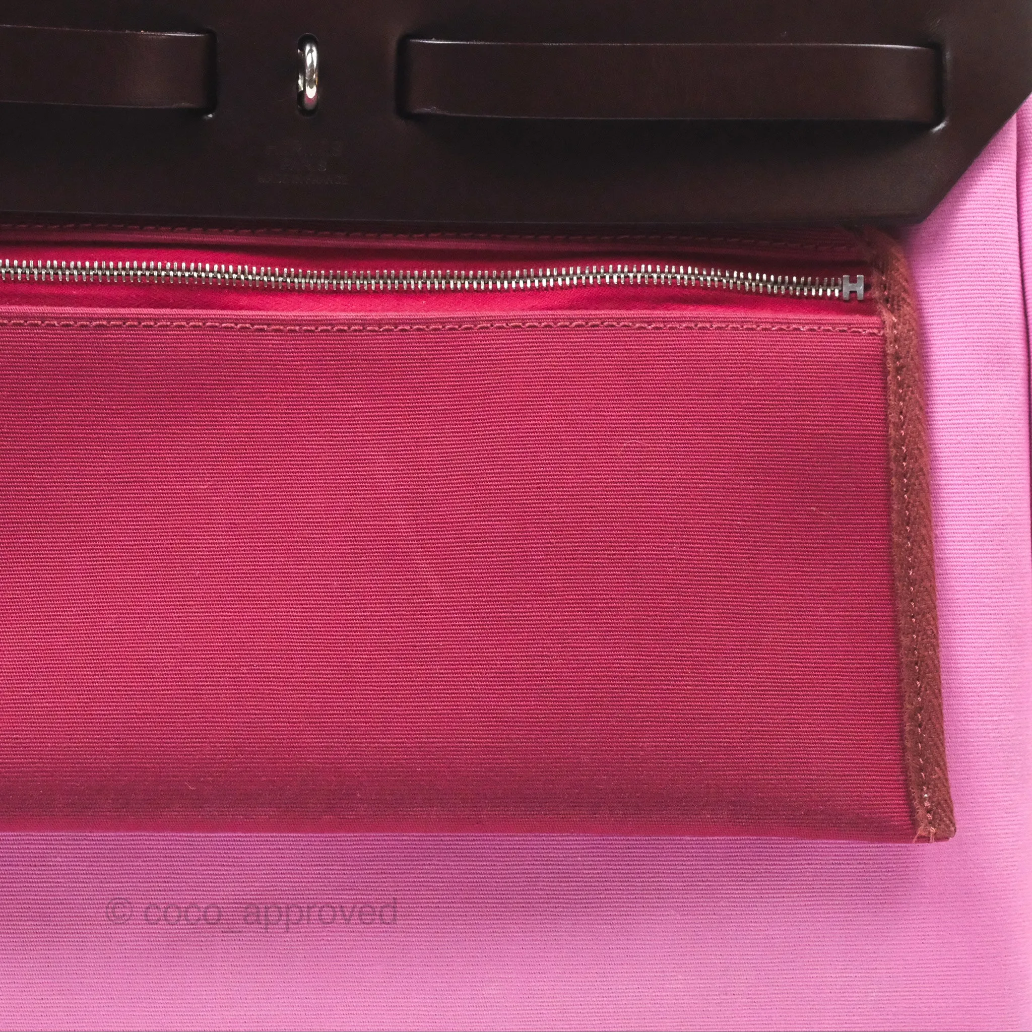 Herms Herbag Zip 31 Retourne Rose Bubblegum L4/ Rubis B5 Canvas Palladium Hardware