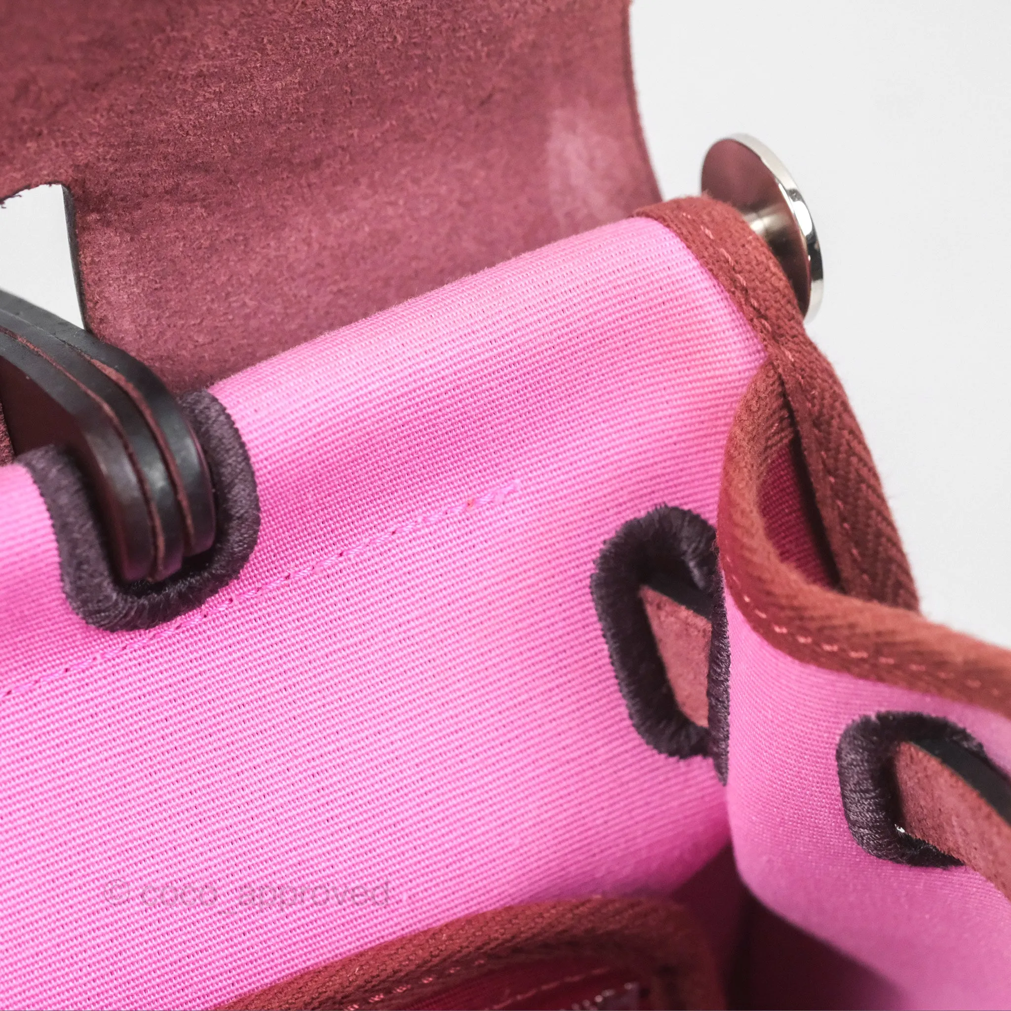 Herms Herbag Zip 31 Retourne Rose Bubblegum L4/ Rubis B5 Canvas Palladium Hardware