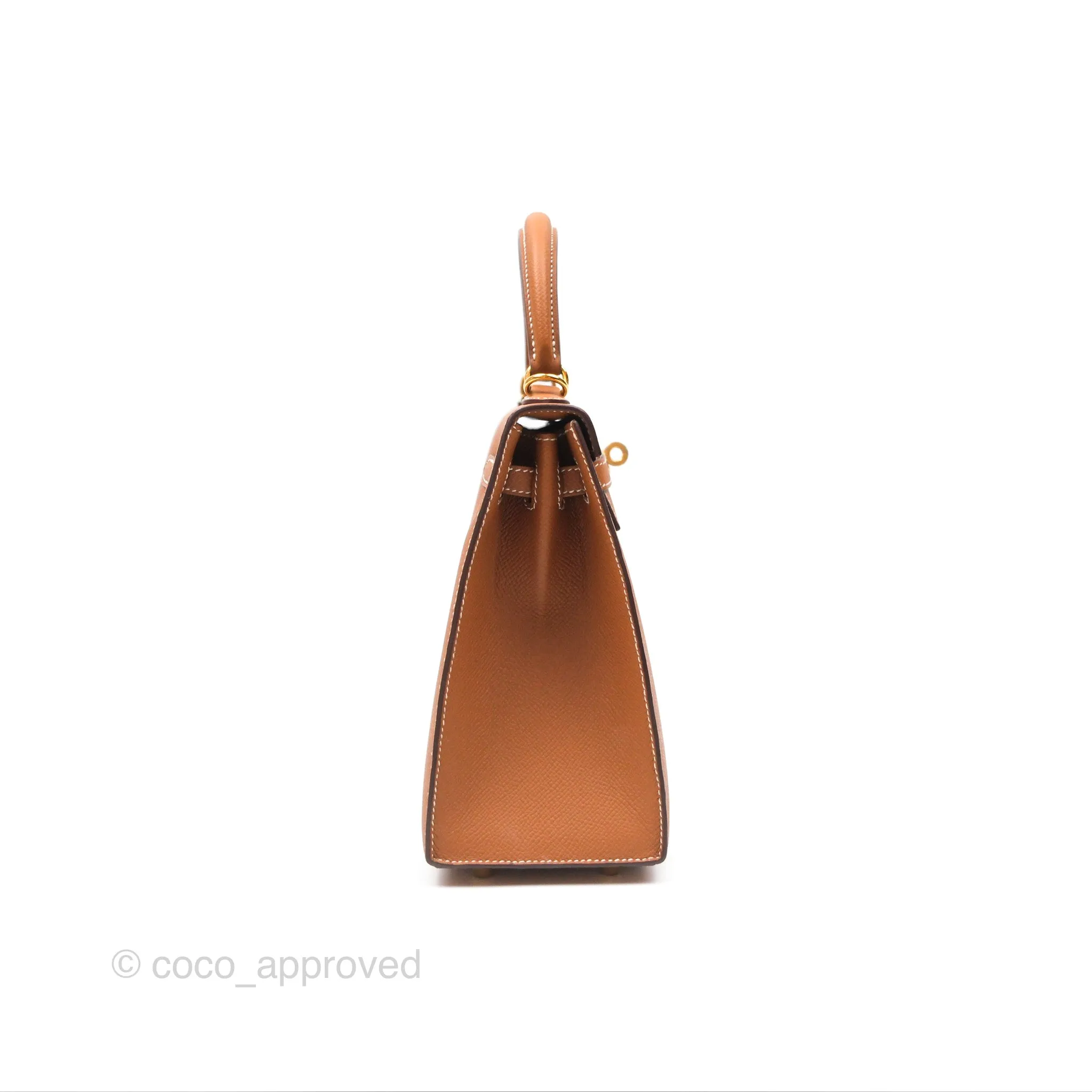 Herms Kelly 25 Sellier Gold 37 Epsom Gold Hardware