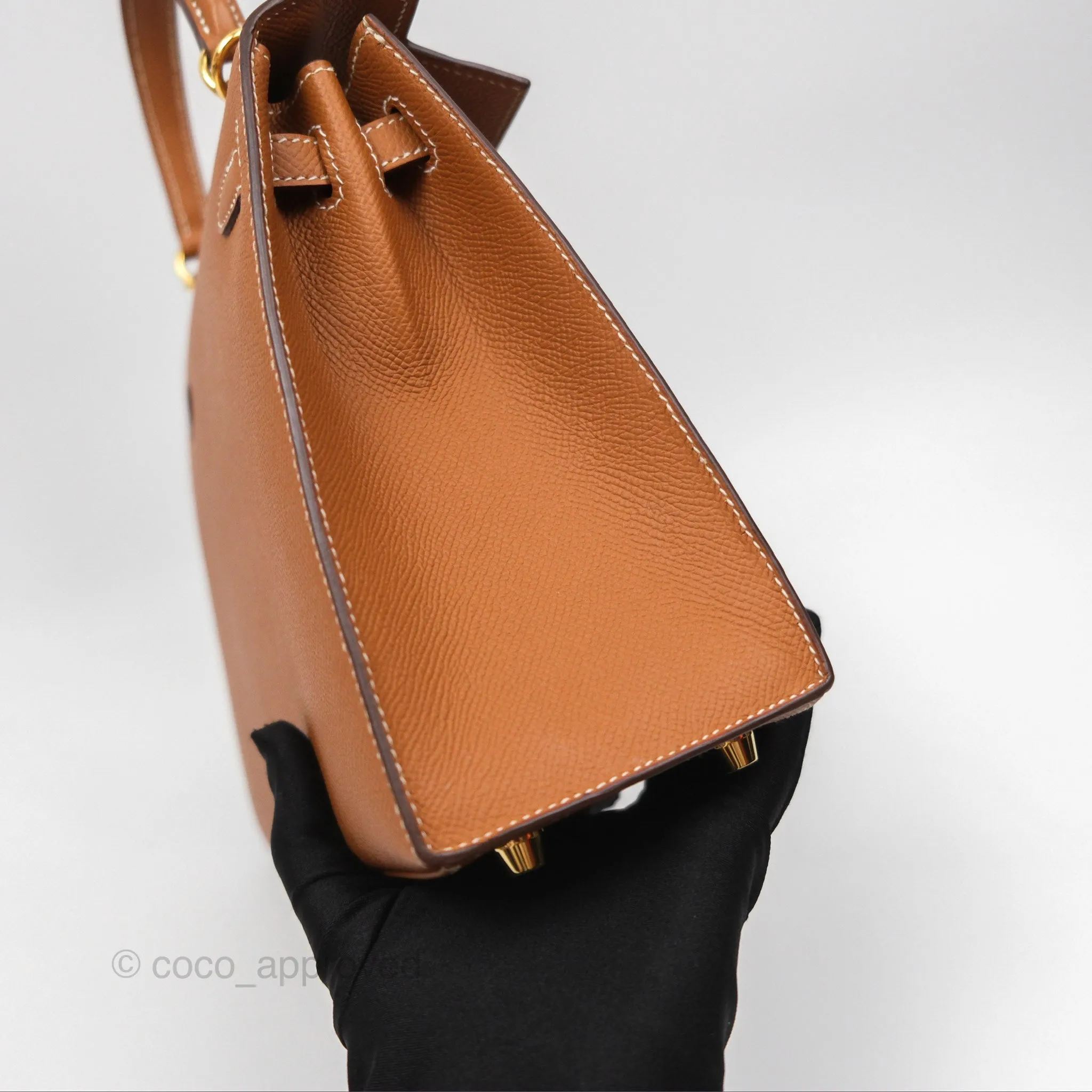 Herms Kelly 25 Sellier Gold 37 Epsom Gold Hardware