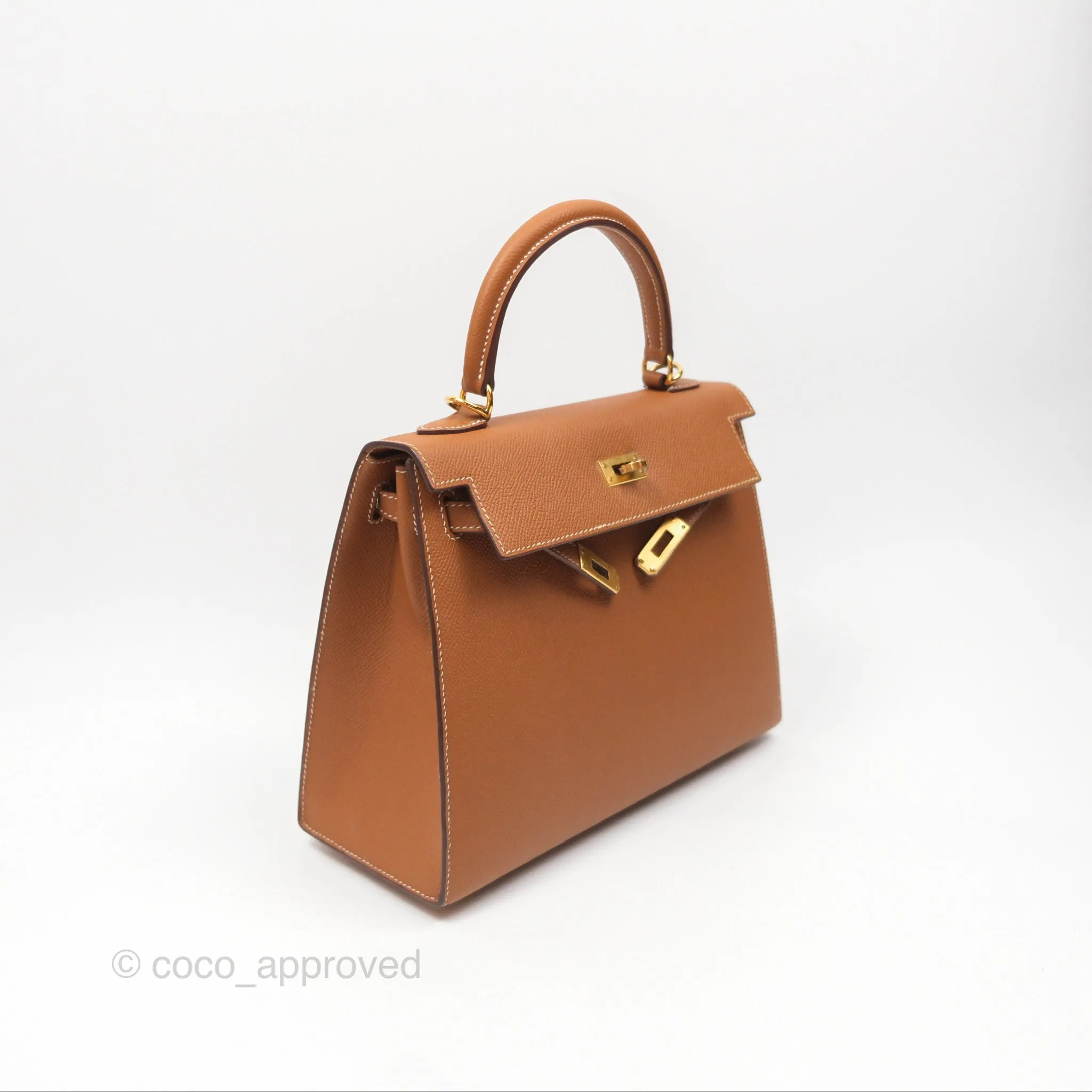 Herms Kelly 25 Sellier Gold 37 Epsom Gold Hardware