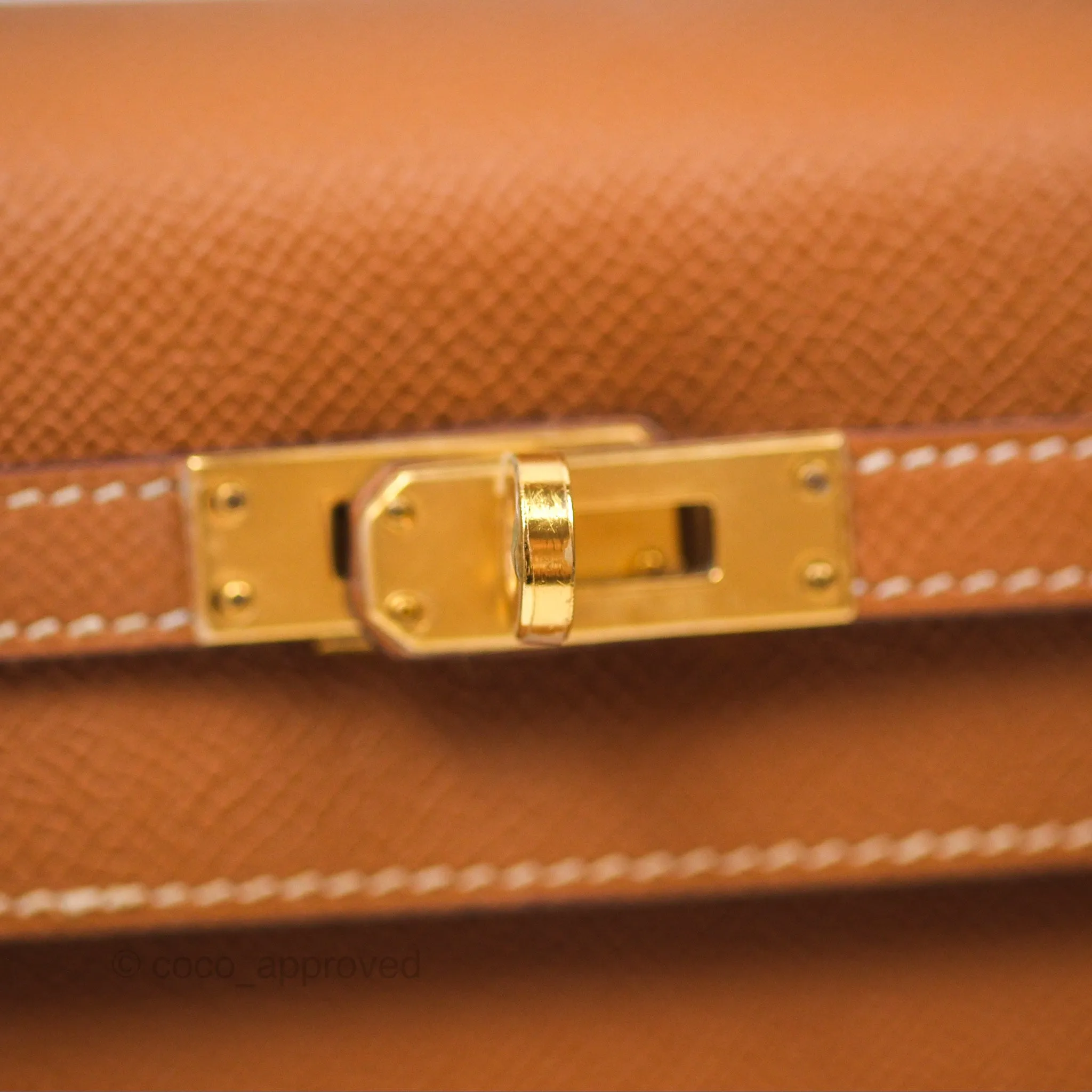 Herms Kelly 25 Sellier Gold 37 Epsom Gold Hardware