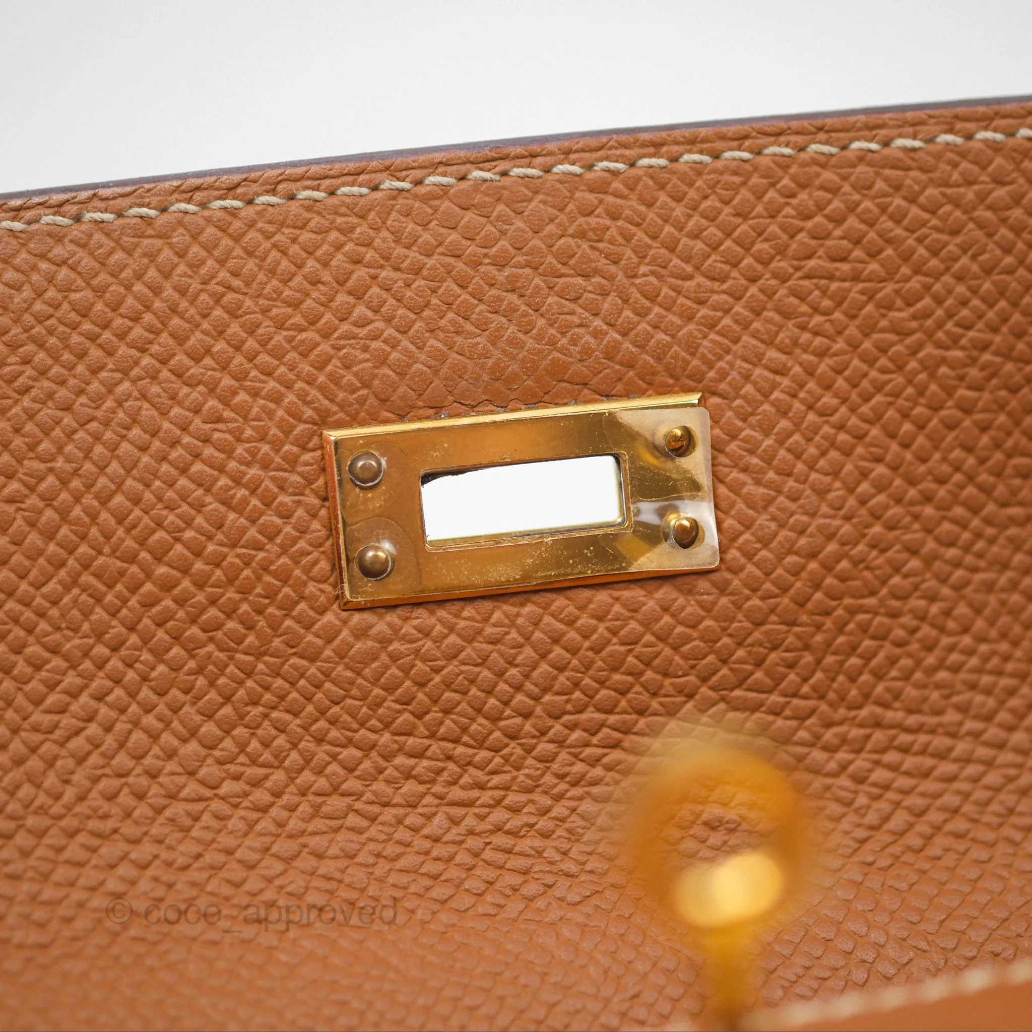 Herms Kelly 25 Sellier Gold 37 Epsom Gold Hardware
