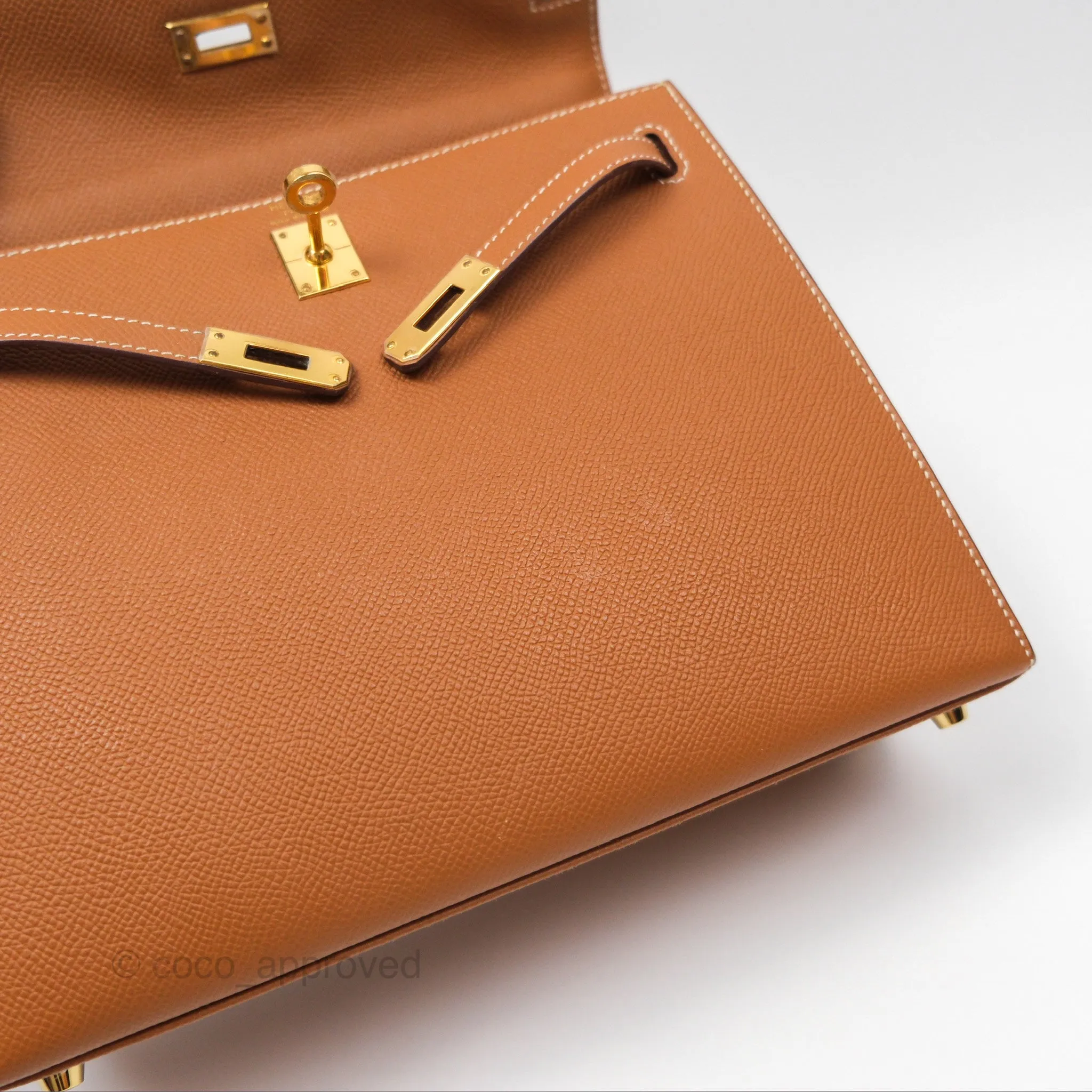 Herms Kelly 25 Sellier Gold 37 Epsom Gold Hardware