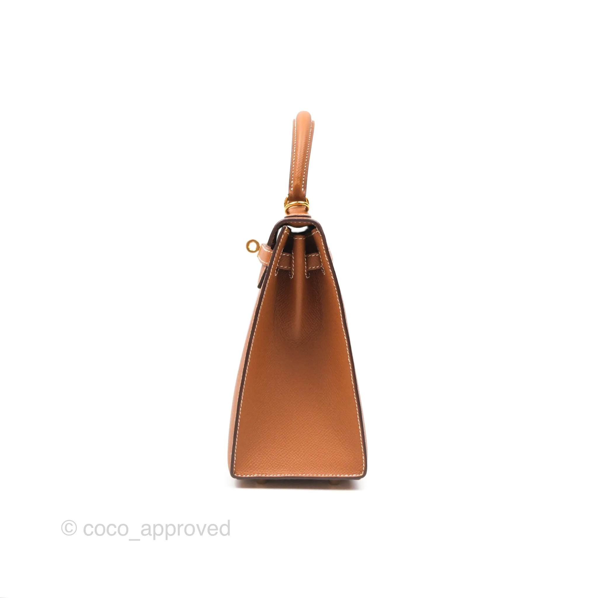 Herms Kelly 25 Sellier Gold 37 Epsom Gold Hardware