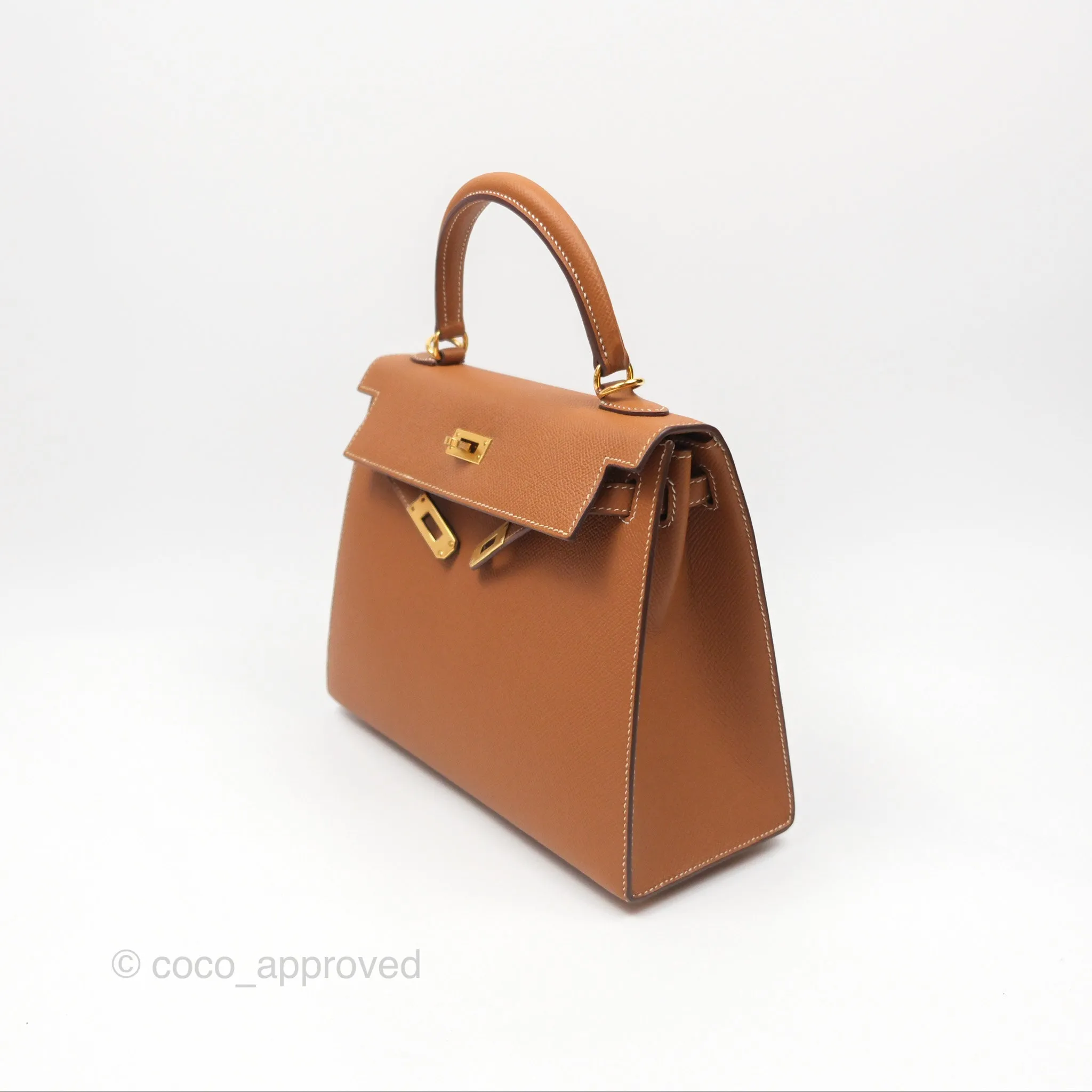 Herms Kelly 25 Sellier Gold 37 Epsom Gold Hardware