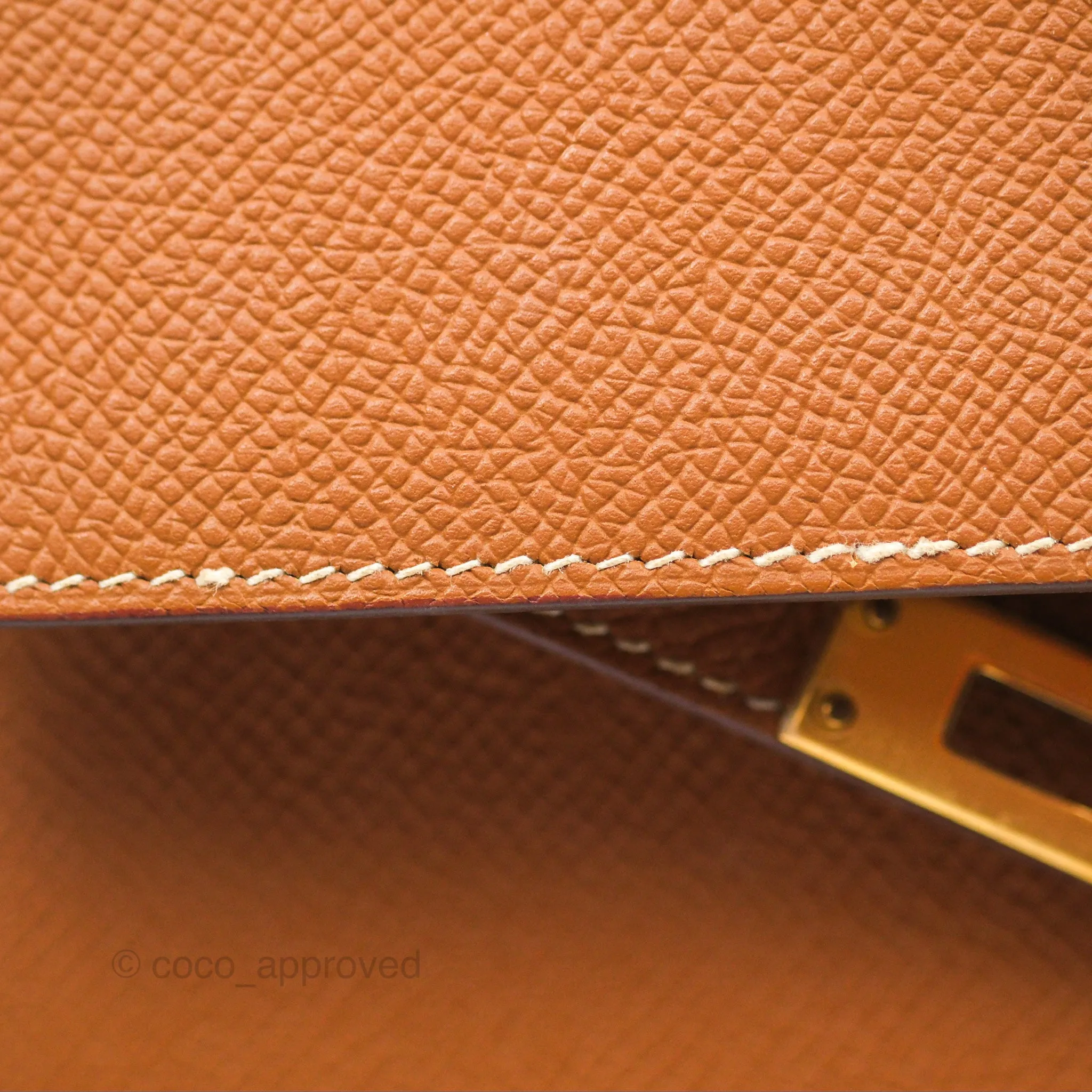 Herms Kelly 25 Sellier Gold 37 Epsom Gold Hardware