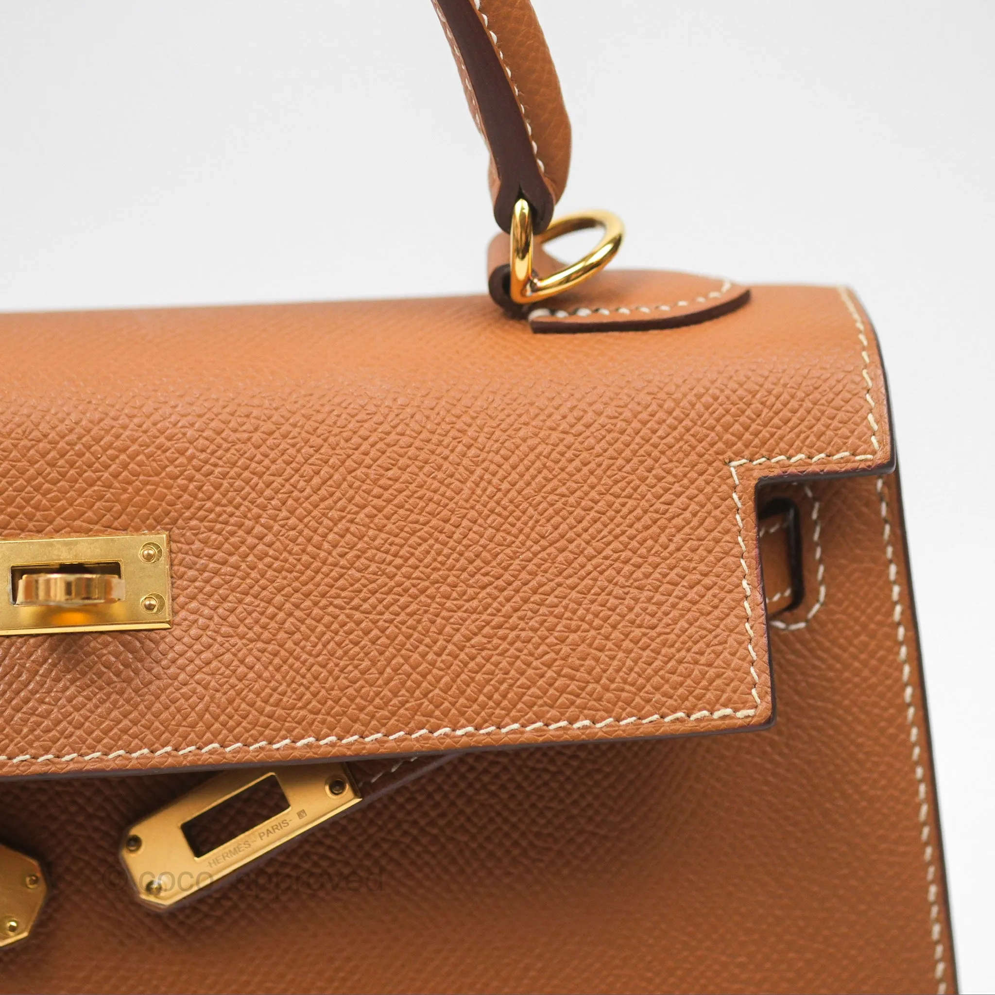Herms Kelly 25 Sellier Gold 37 Epsom Gold Hardware