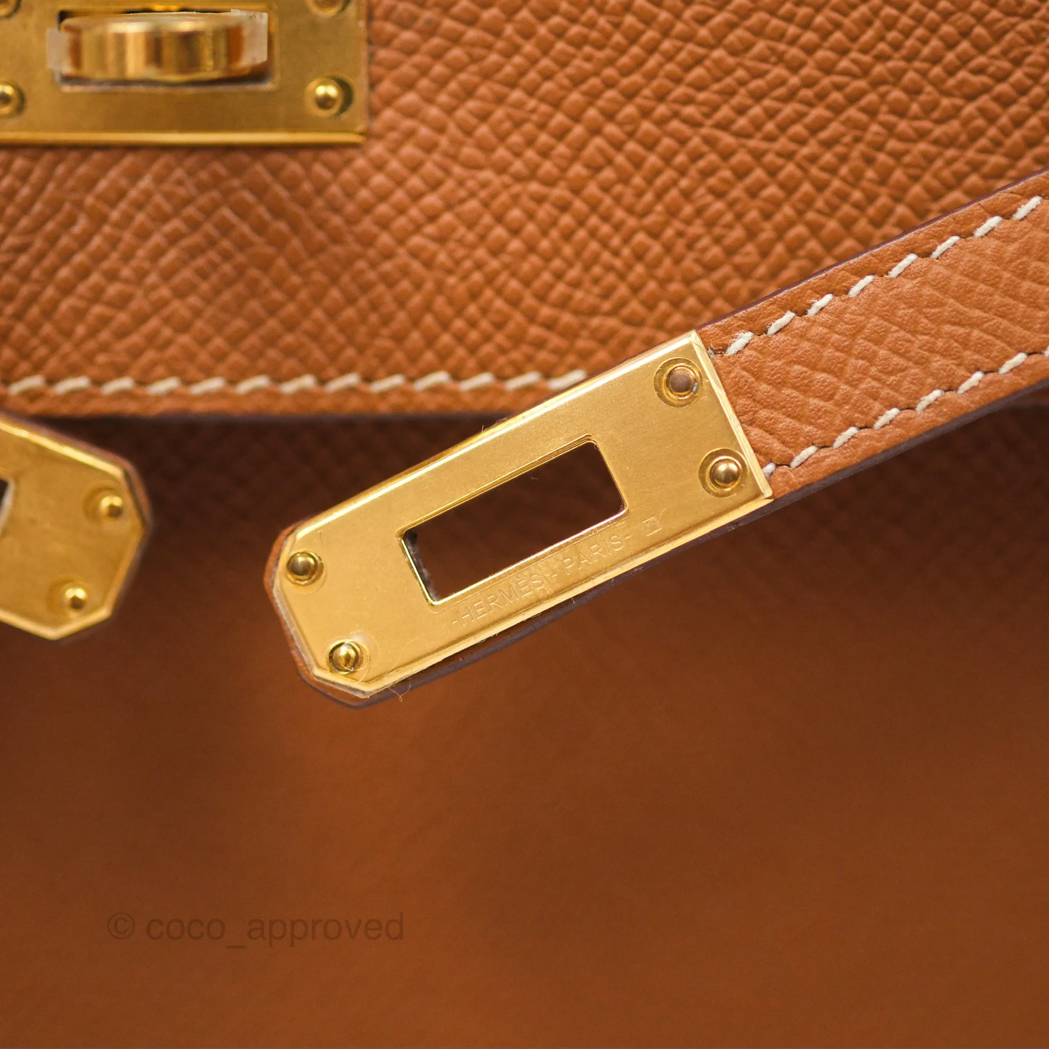 Herms Kelly 25 Sellier Gold 37 Epsom Gold Hardware