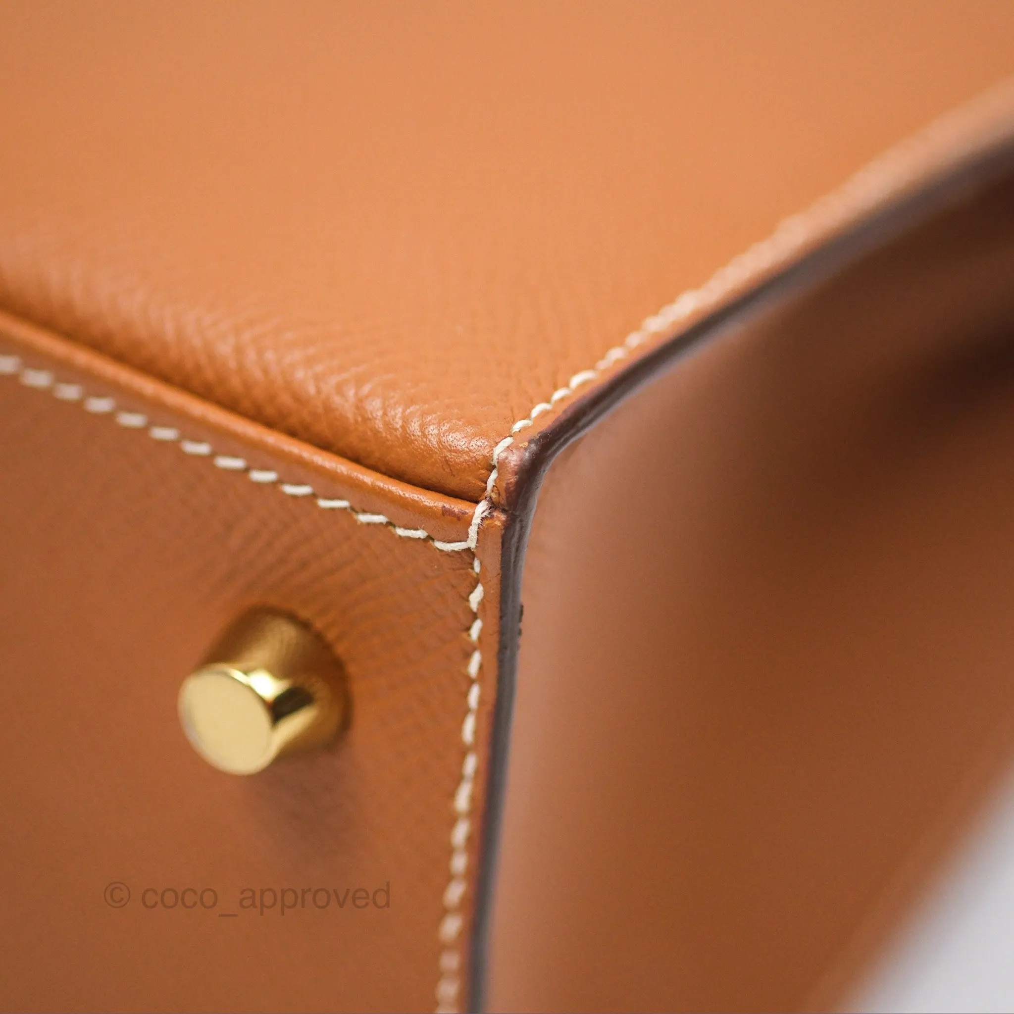 Herms Kelly 25 Sellier Gold 37 Epsom Gold Hardware