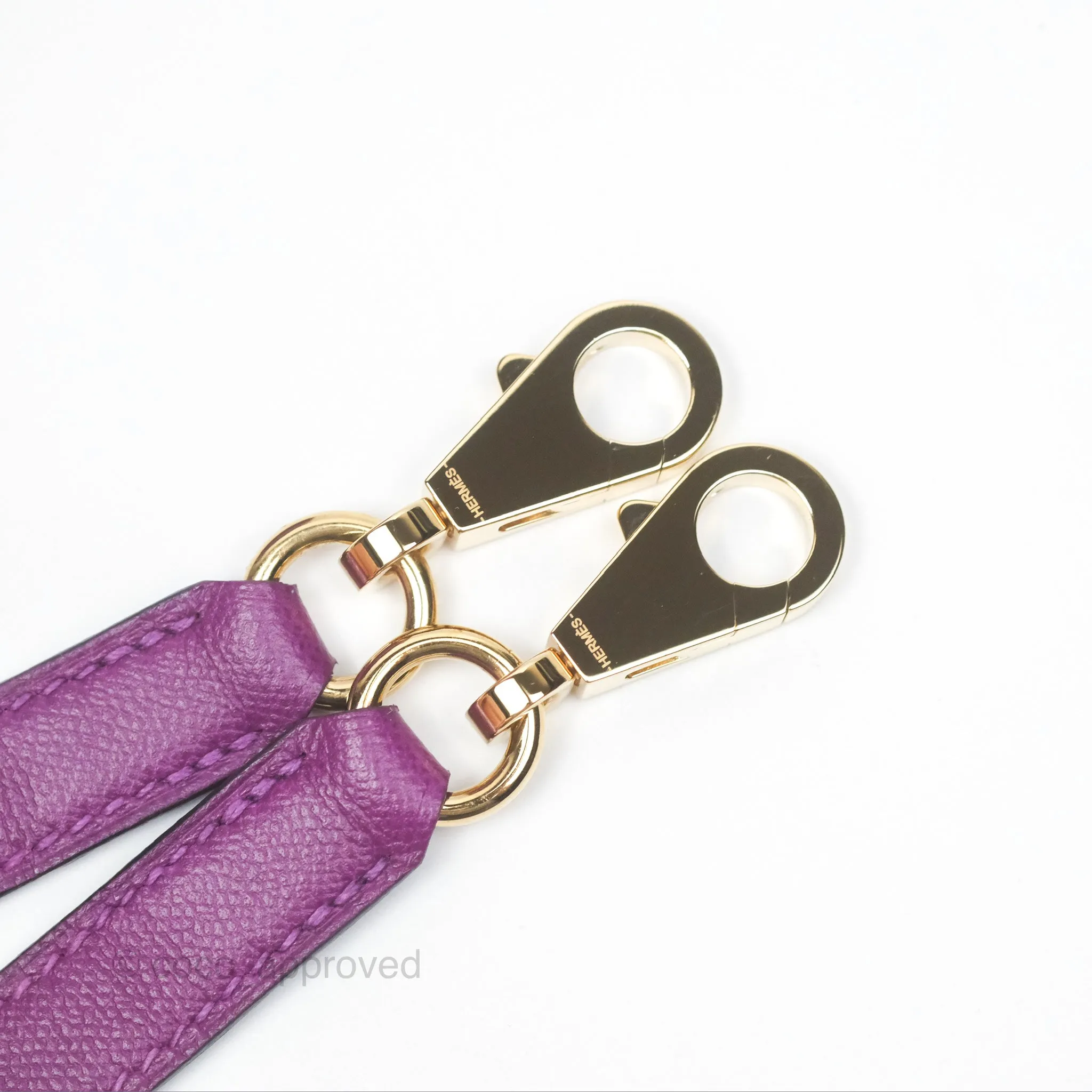 Herms Kelly 25 Sellier Touch Anemone/ Amethyste Madame/ Croc Gold Hardware