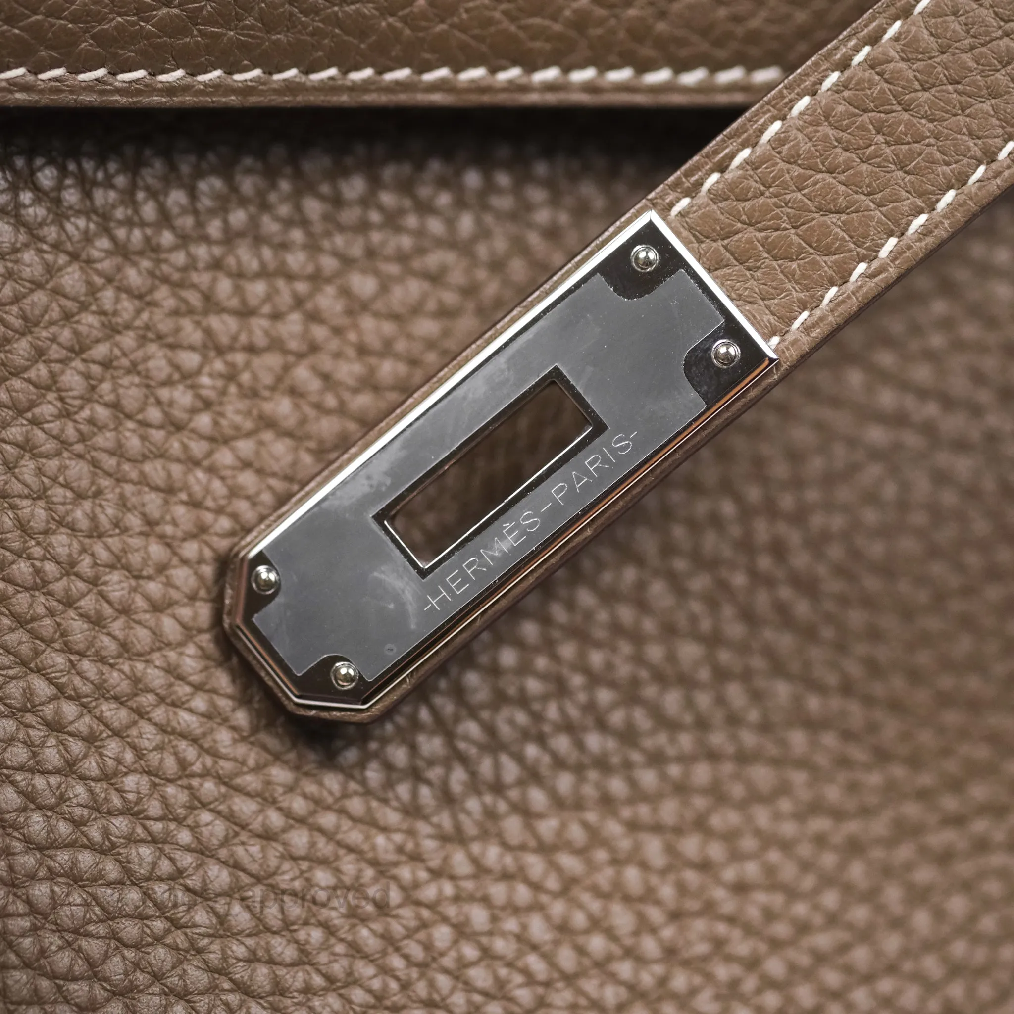 Herms Kelly 28 Retourne Etoupe 18 Clemence Palladium Hardware