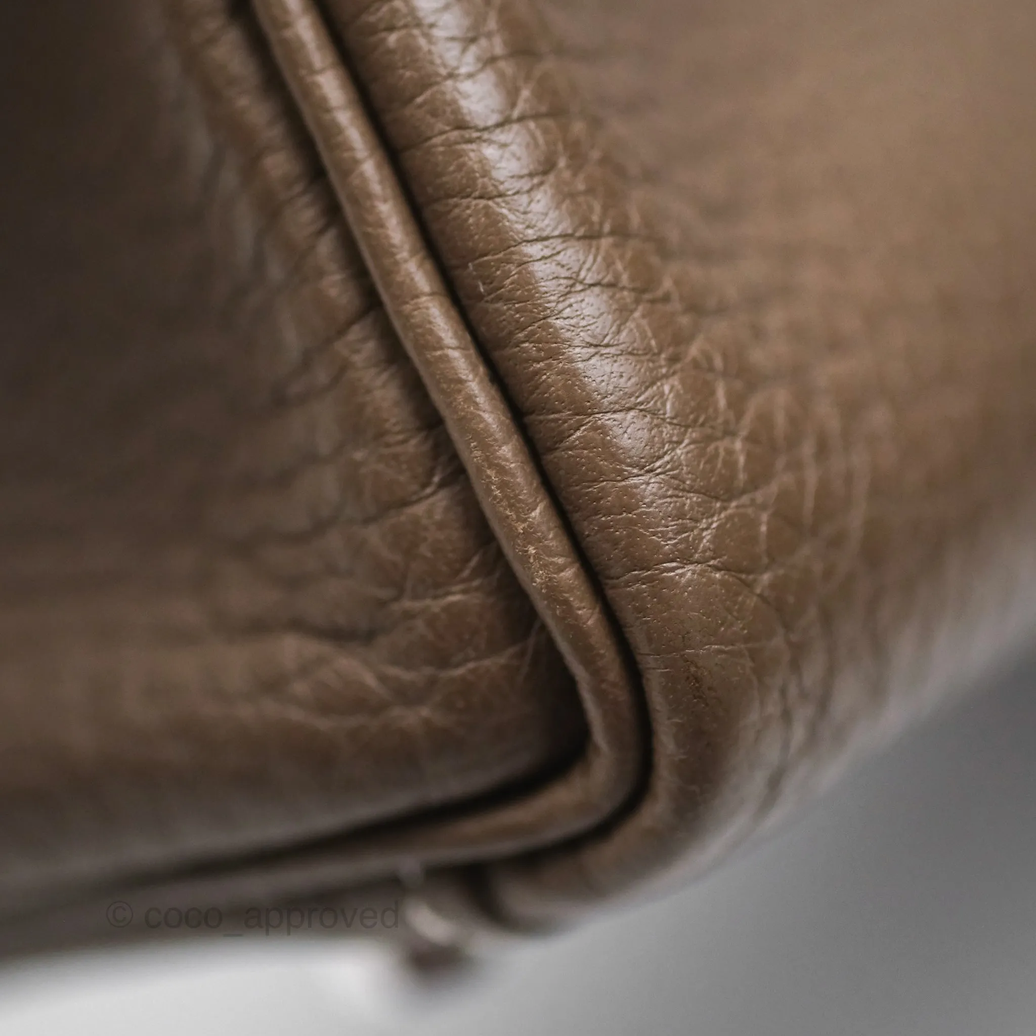 Herms Kelly 28 Retourne Etoupe 18 Clemence Palladium Hardware