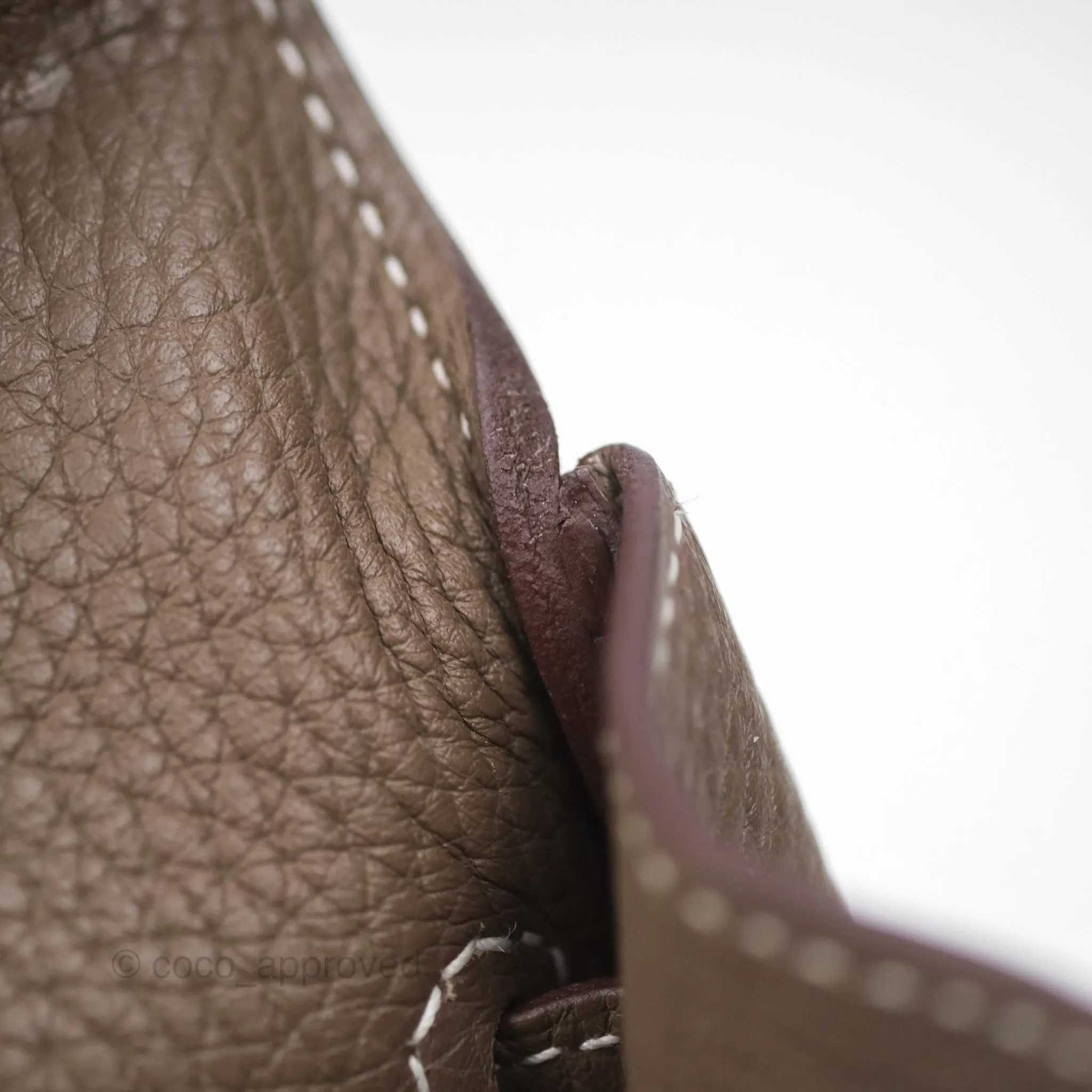 Herms Kelly 28 Retourne Etoupe 18 Clemence Palladium Hardware