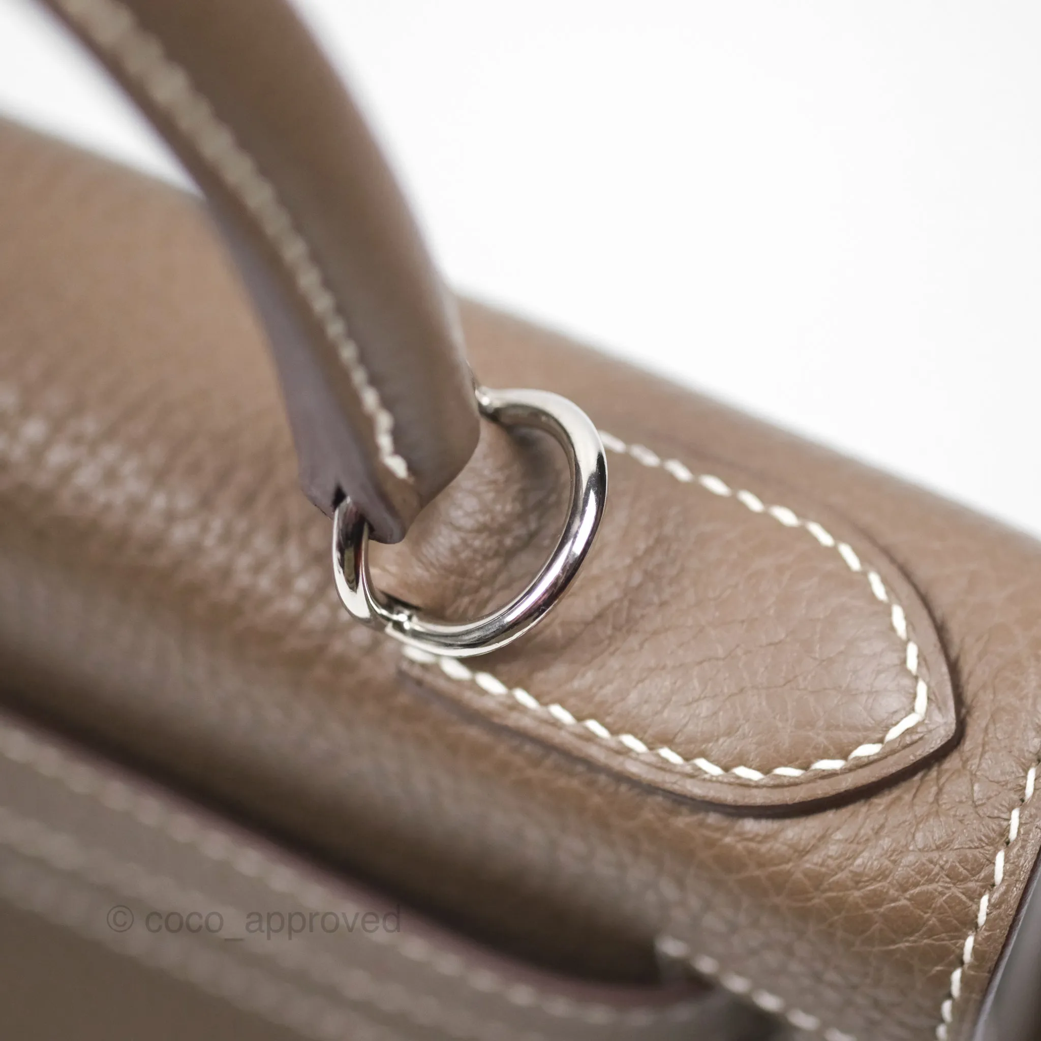 Herms Kelly 28 Retourne Etoupe 18 Clemence Palladium Hardware