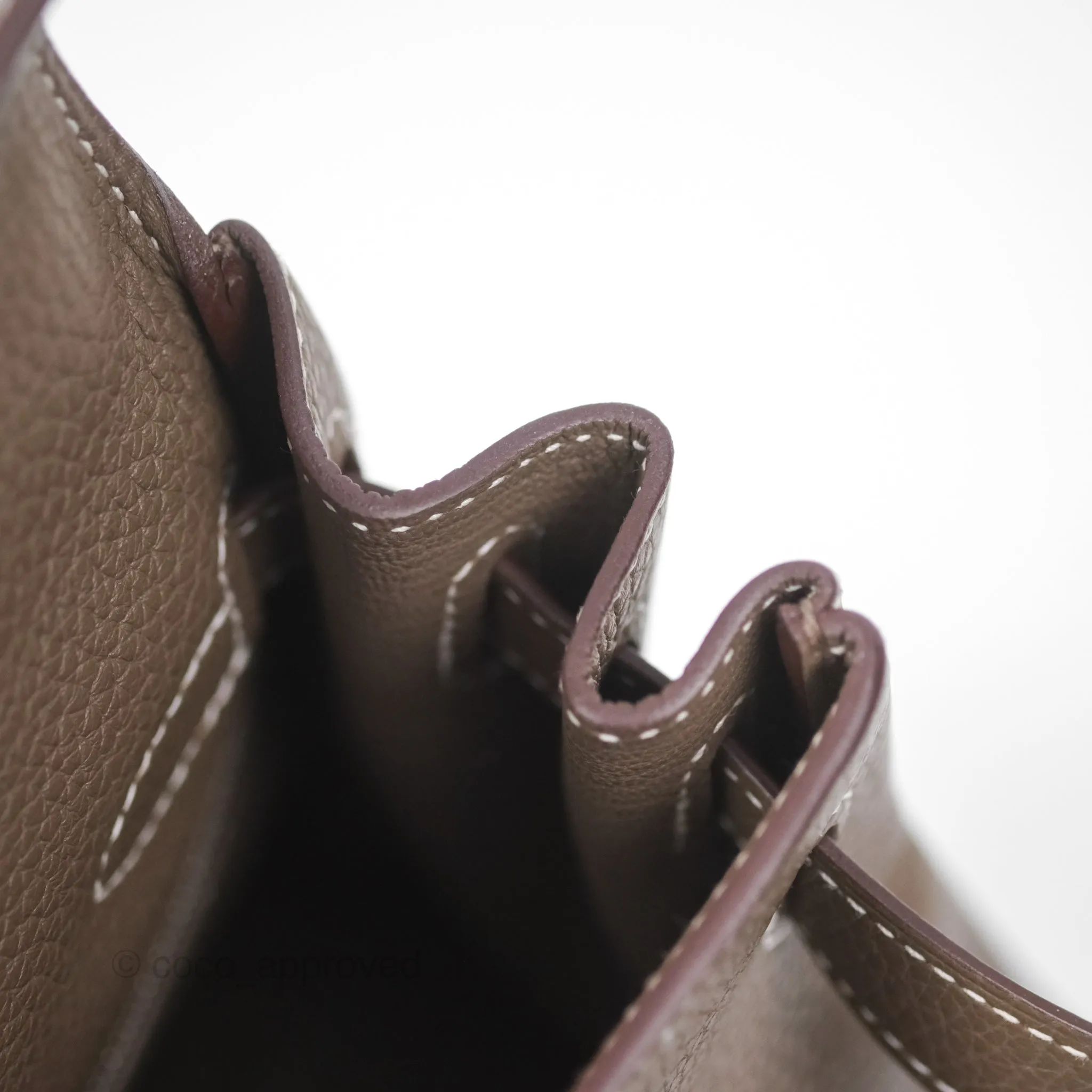 Herms Kelly 28 Retourne Etoupe 18 Clemence Palladium Hardware