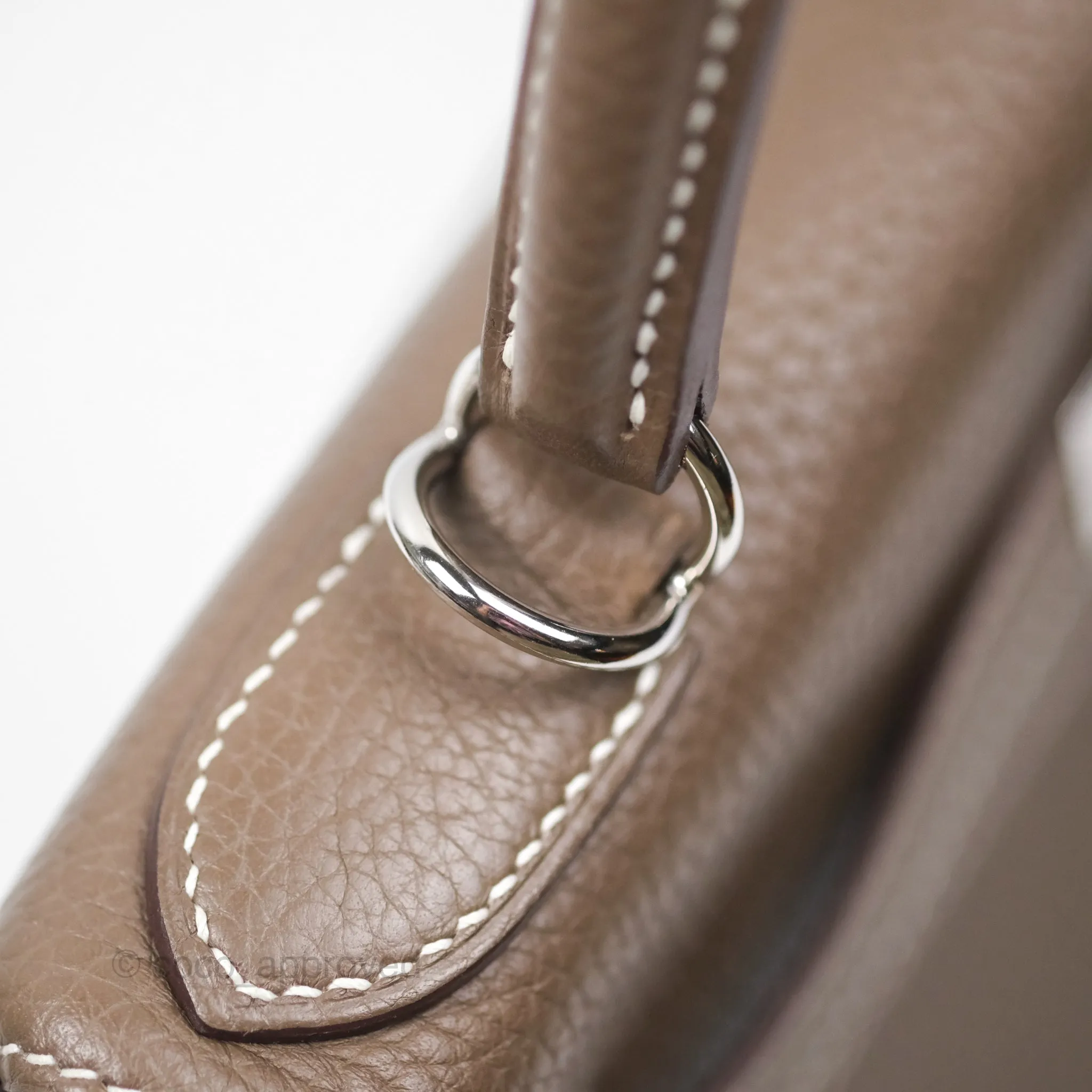 Herms Kelly 28 Retourne Etoupe 18 Clemence Palladium Hardware