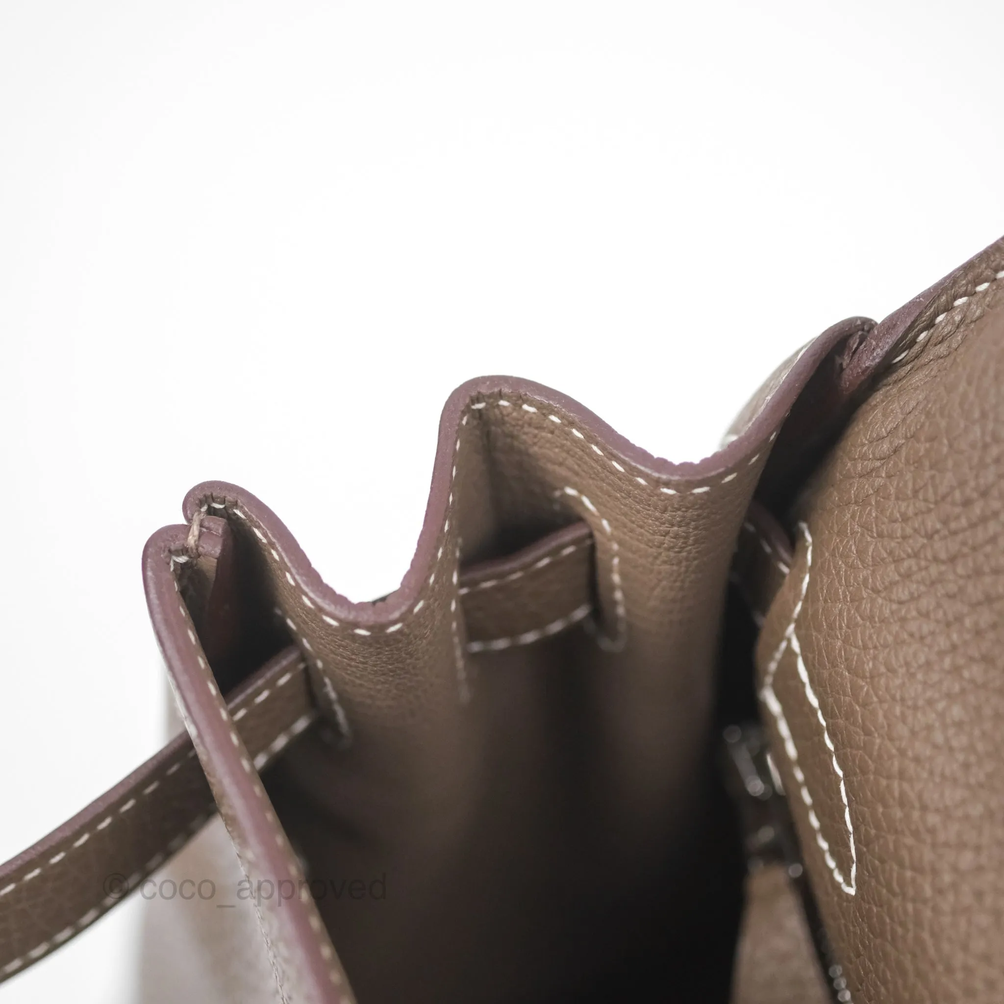 Herms Kelly 28 Retourne Etoupe 18 Clemence Palladium Hardware