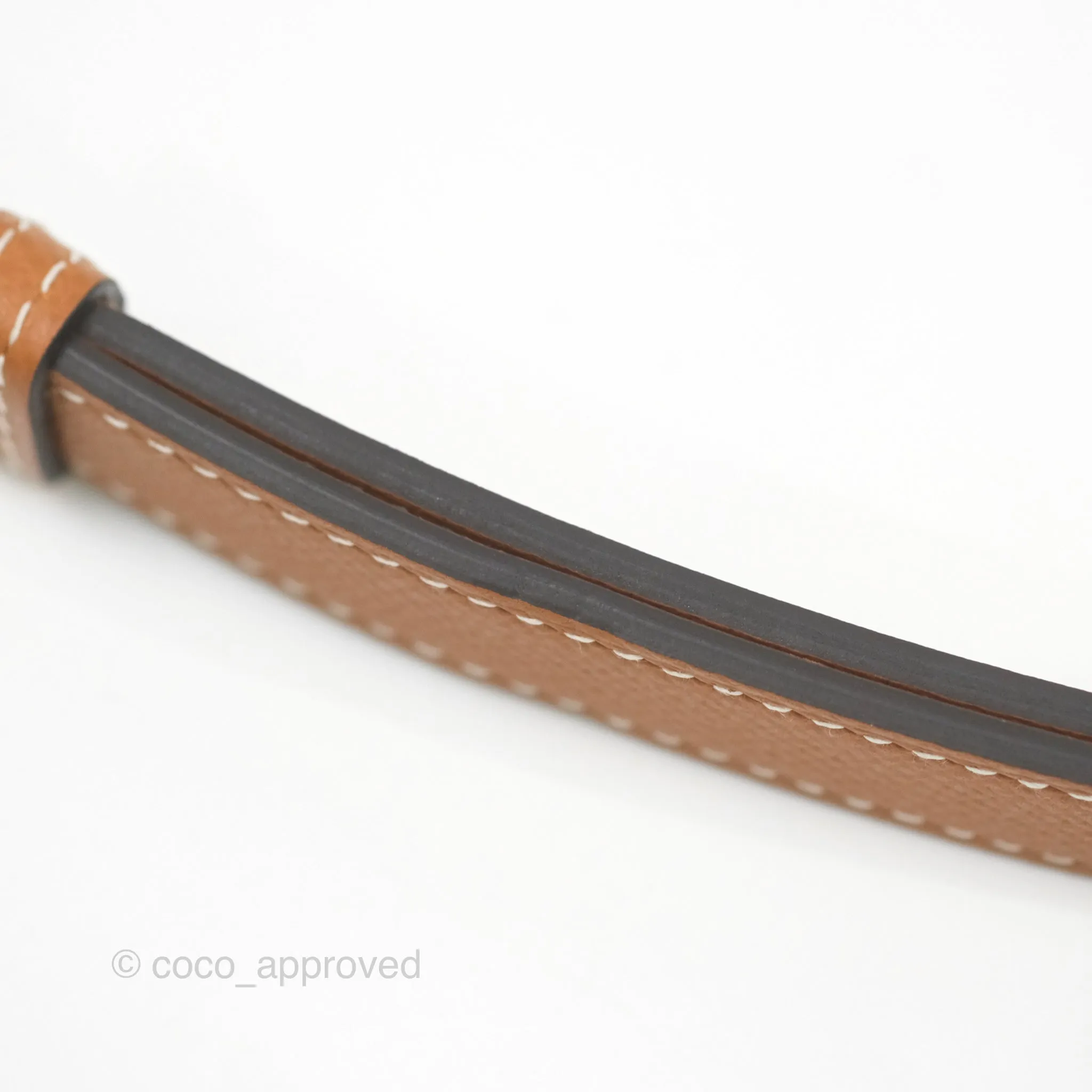 Herms Kelly Buckle Belt 37 Gold Epsom Gold Hardware