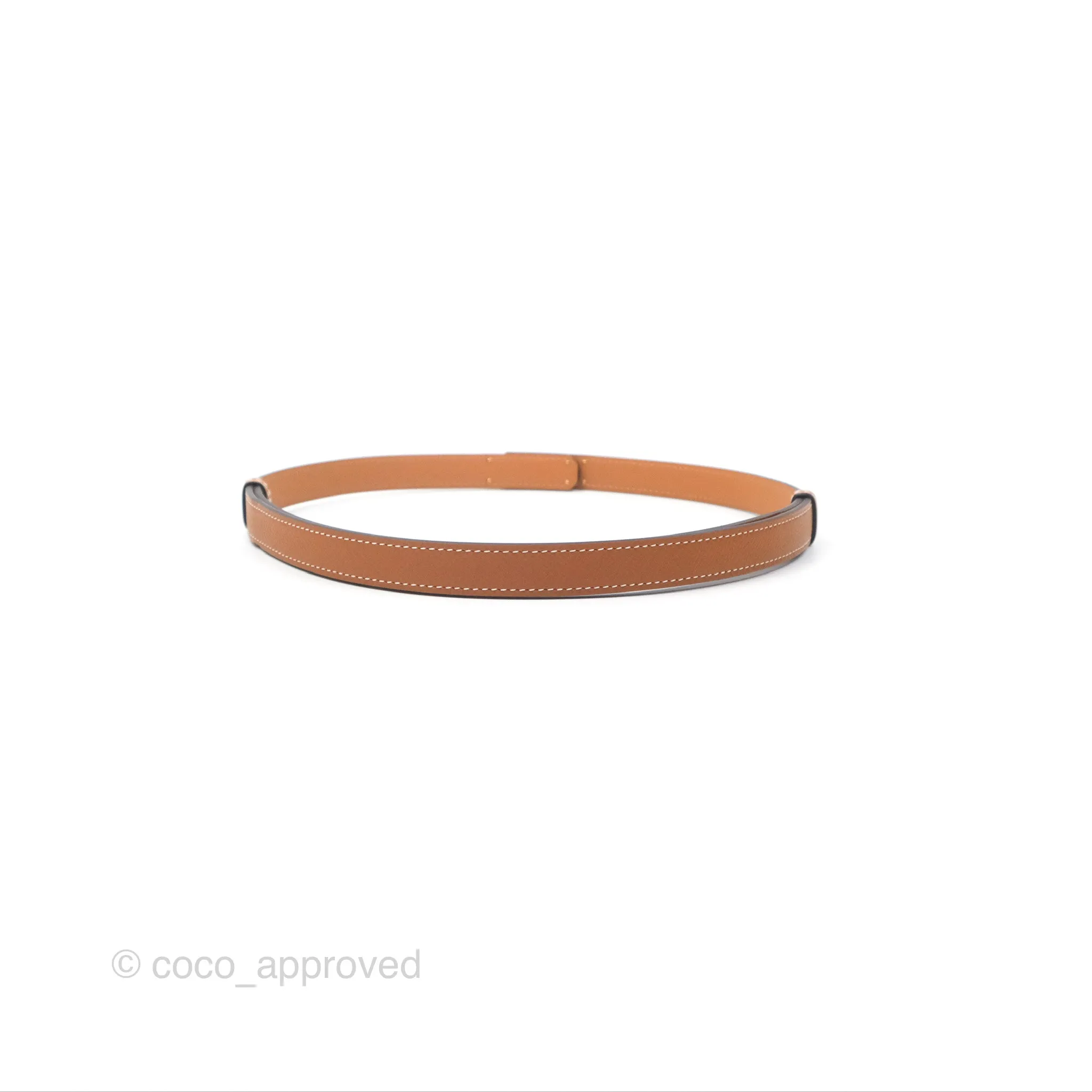 Herms Kelly Buckle Belt 37 Gold Epsom Gold Hardware