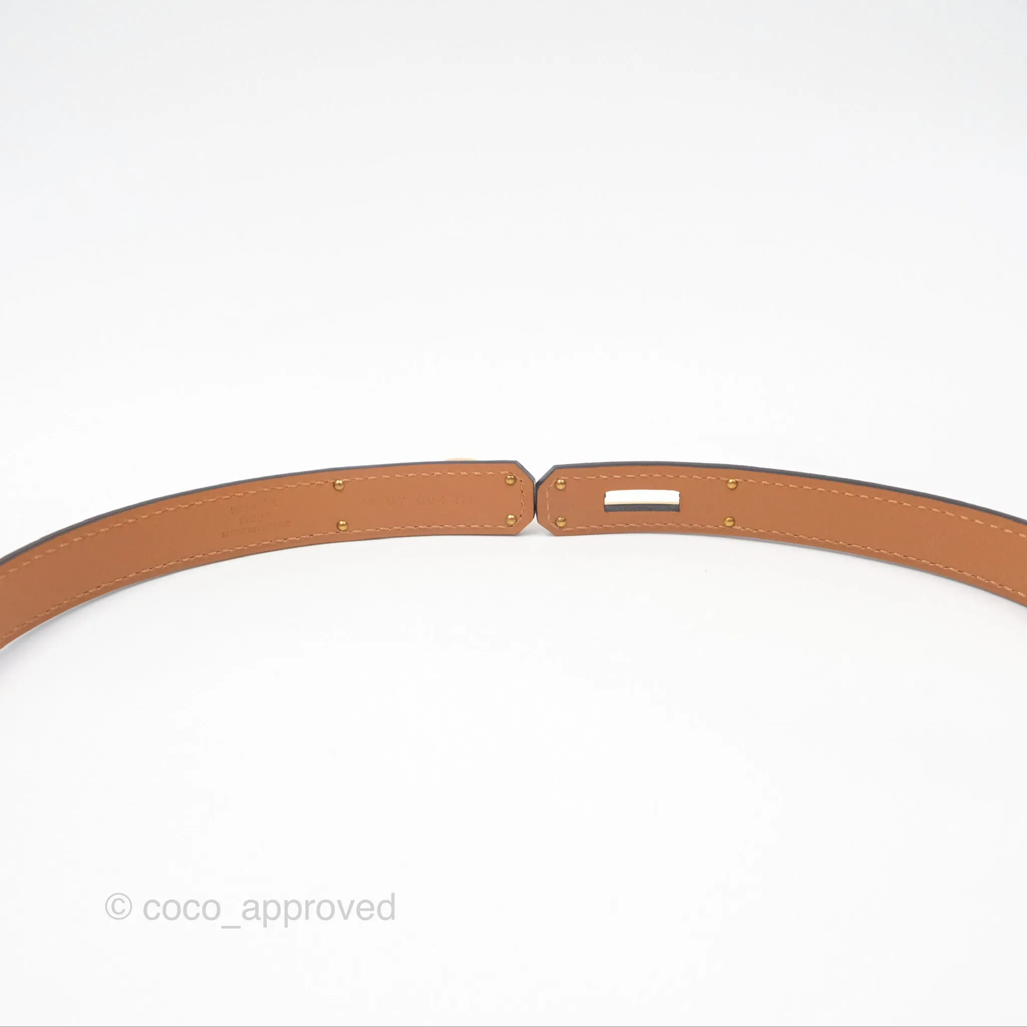 Herms Kelly Buckle Belt 37 Gold Epsom Gold Hardware