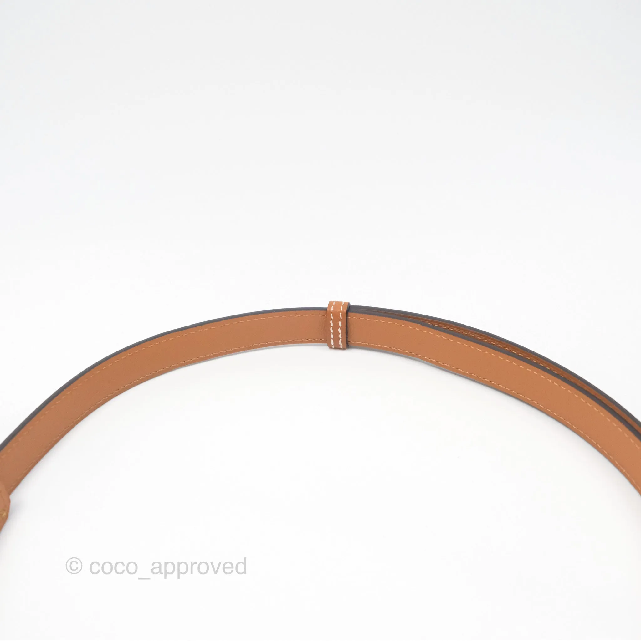Herms Kelly Buckle Belt 37 Gold Epsom Gold Hardware