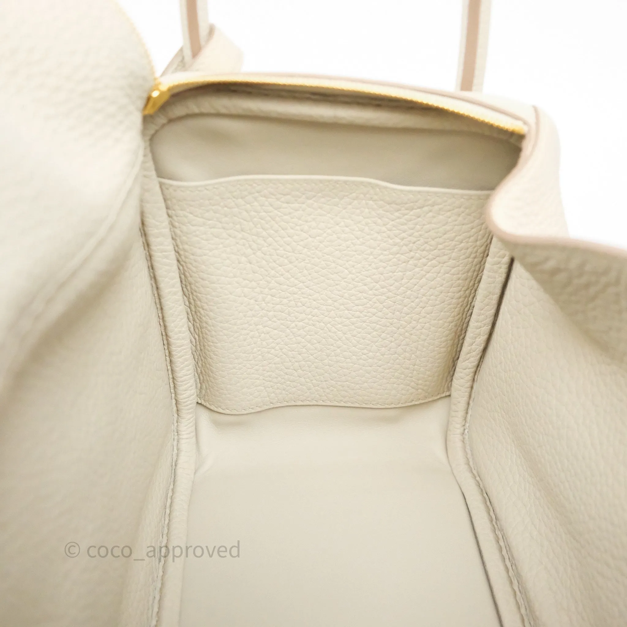 Herms Lindy 26 Beton 8L Clemence Gold Hardware