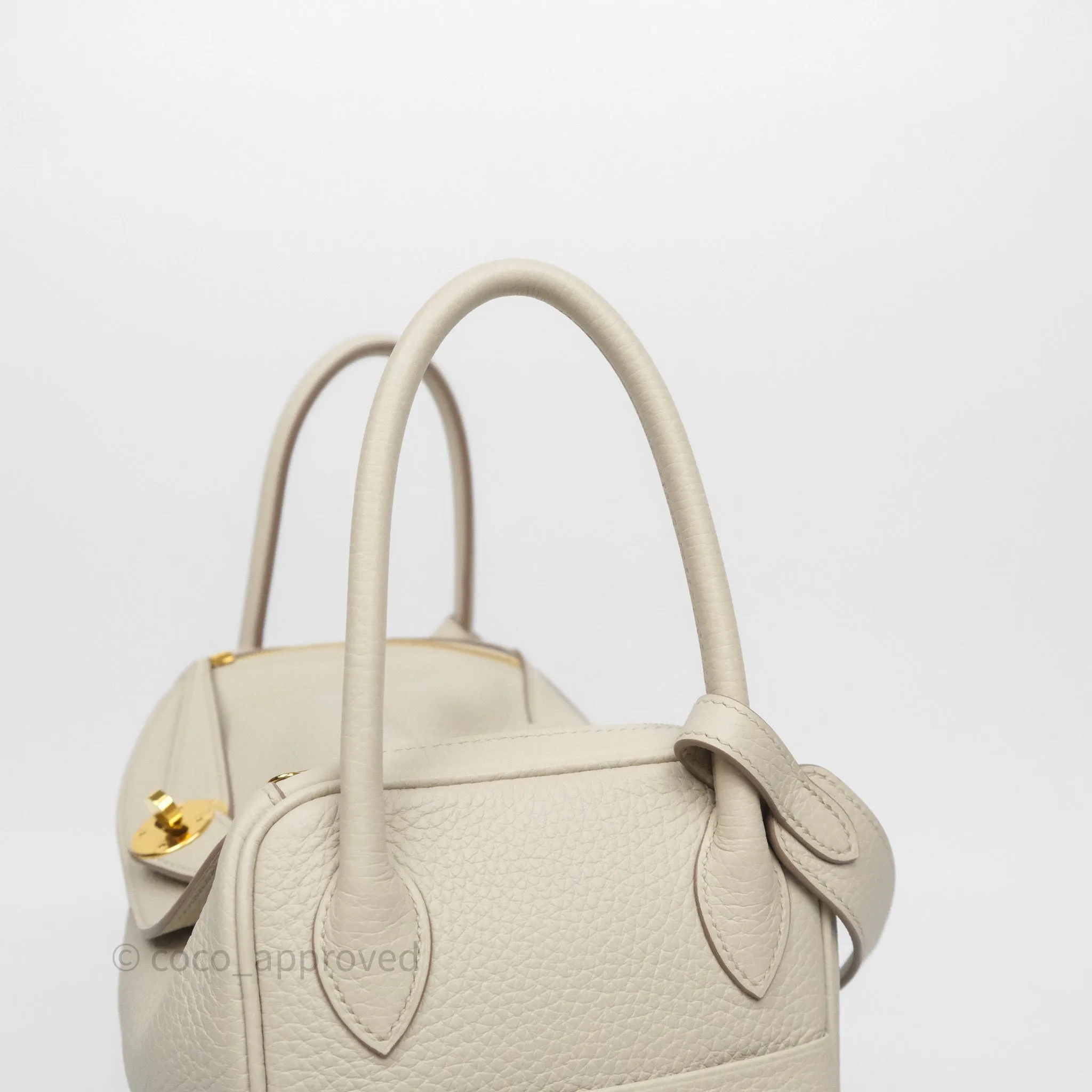 Herms Lindy 26 Beton 8L Clemence Gold Hardware