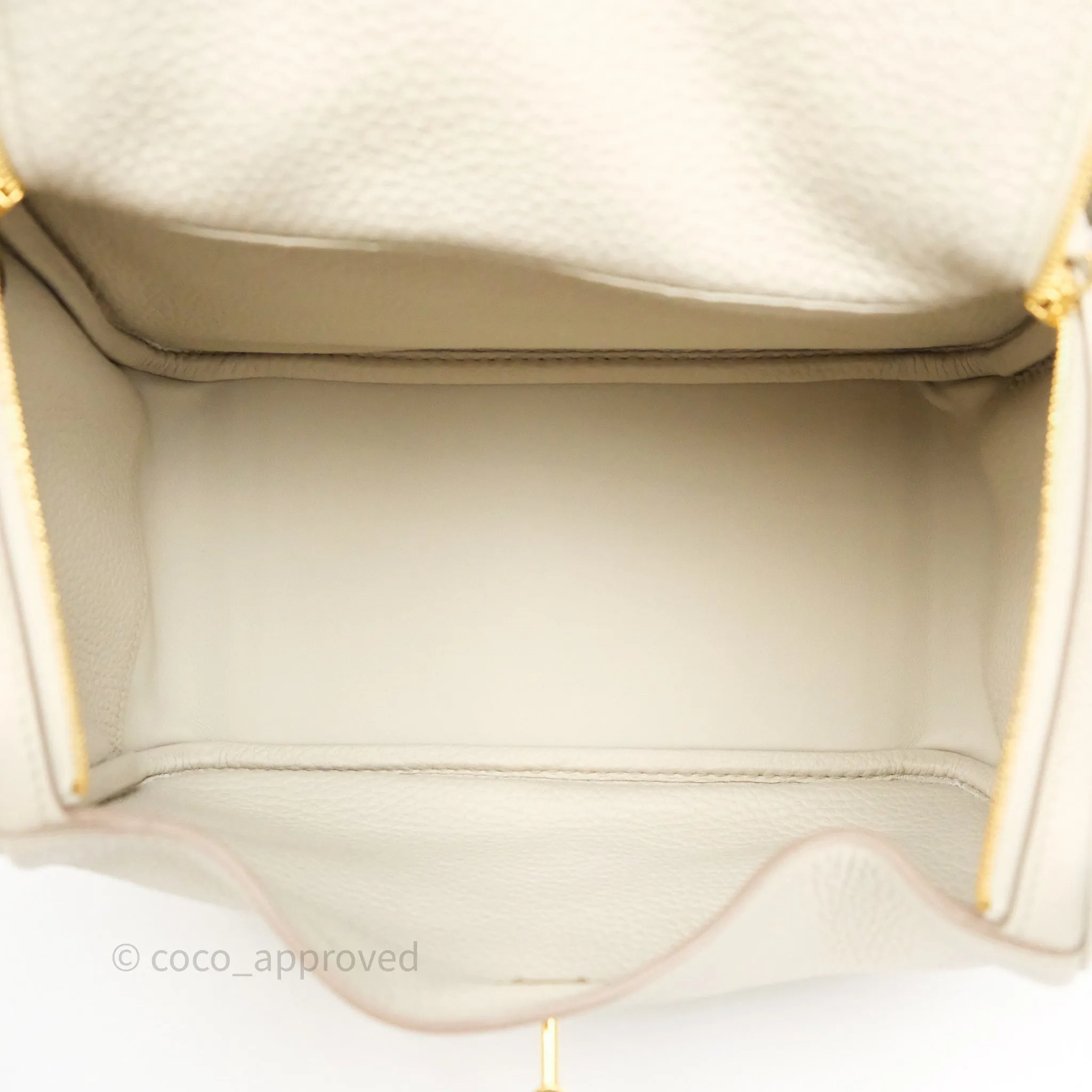 Herms Lindy 26 Beton 8L Clemence Gold Hardware