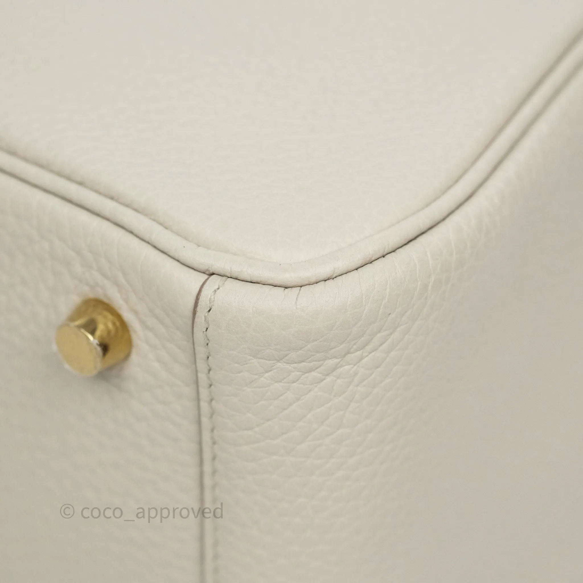 Herms Lindy 26 Beton 8L Clemence Gold Hardware